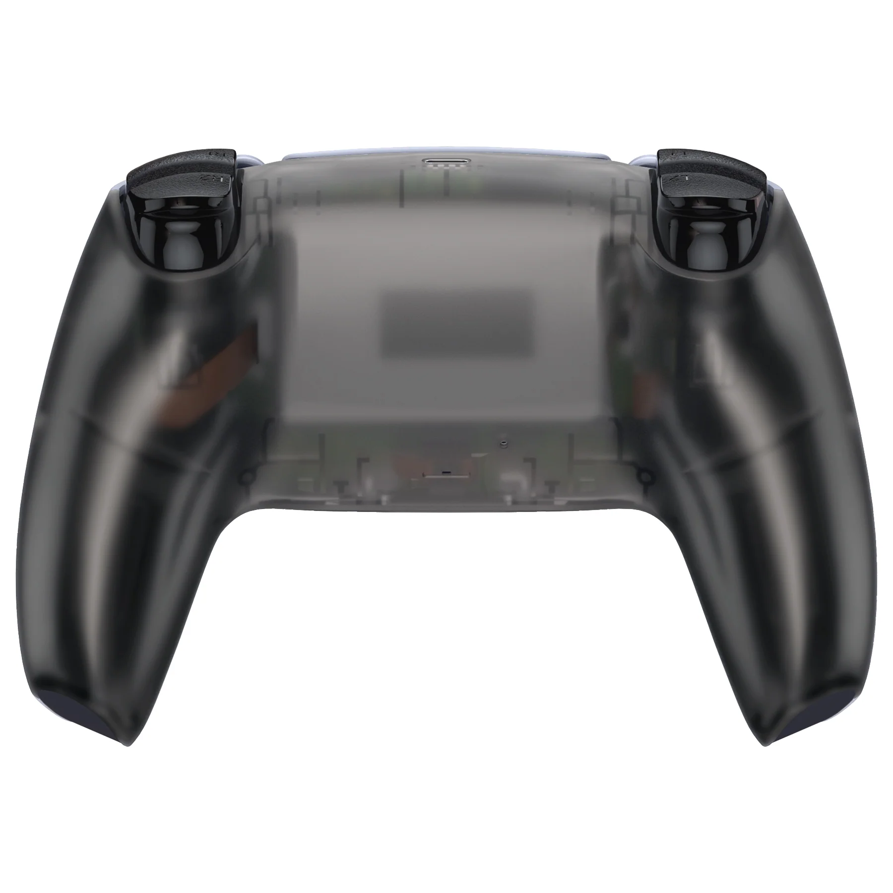 eXtremeRate Replacement Back Housing Bottom Shell Compatible with PS5 Controller BDM-010/020/030/040/050 - Clear Black - Image 2