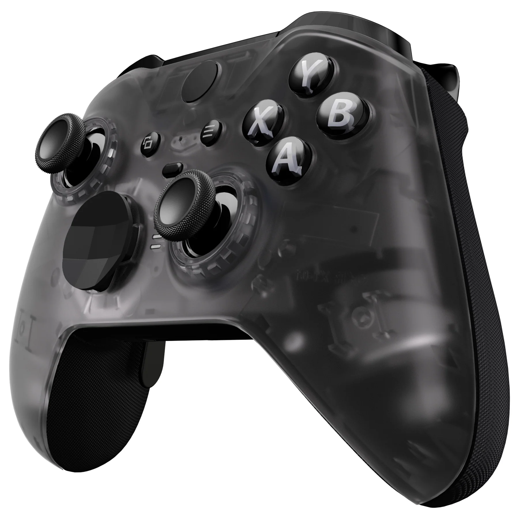 eXtremeRate Replacement Front Housing Shell Case with Accent Rings for Xbox One Elite Series 2 & Elite 2 Core Controller (Model 1797) - Clear Black - Image 5