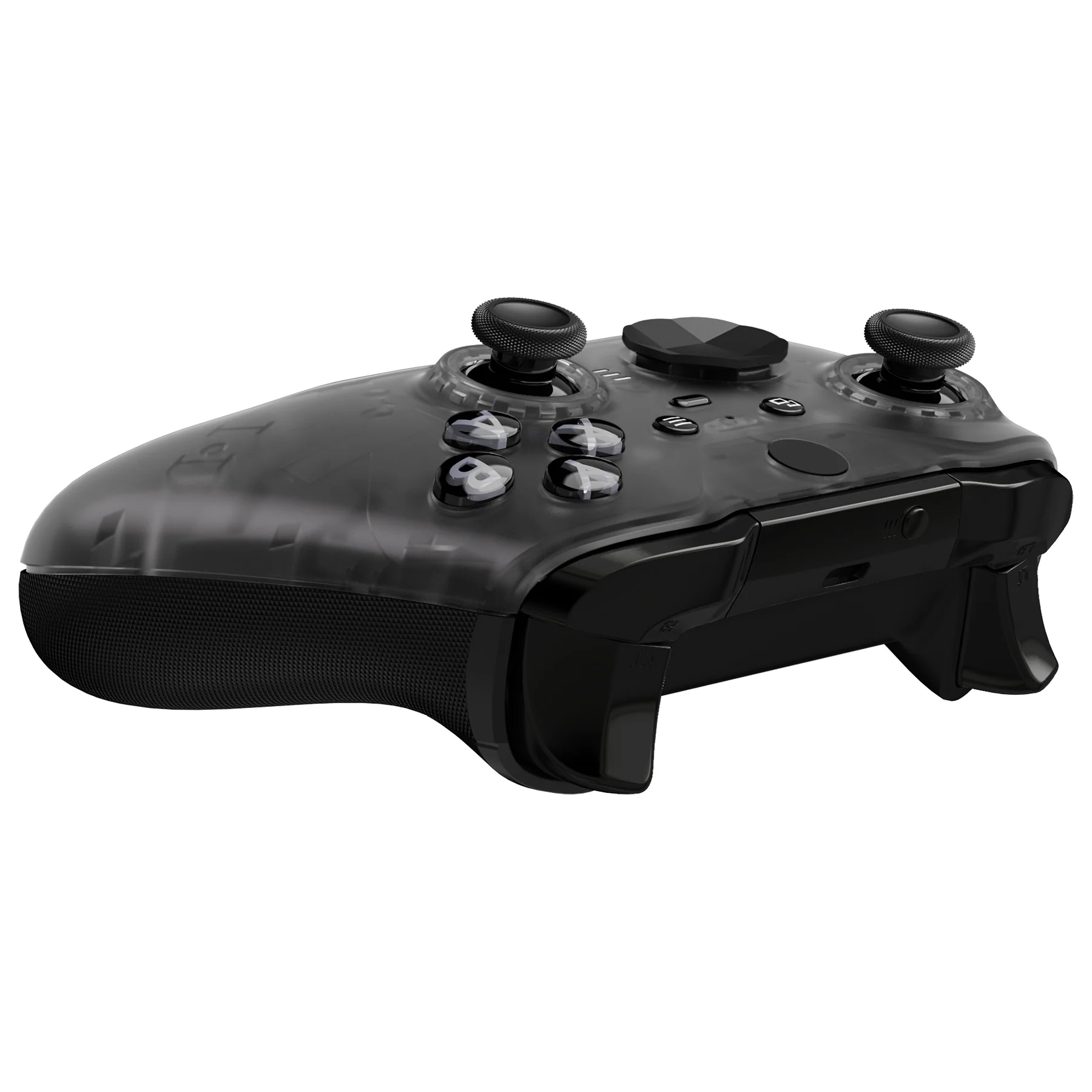 eXtremeRate Replacement Front Housing Shell Case with Accent Rings for Xbox One Elite Series 2 & Elite 2 Core Controller (Model 1797) - Clear Black - Image 7