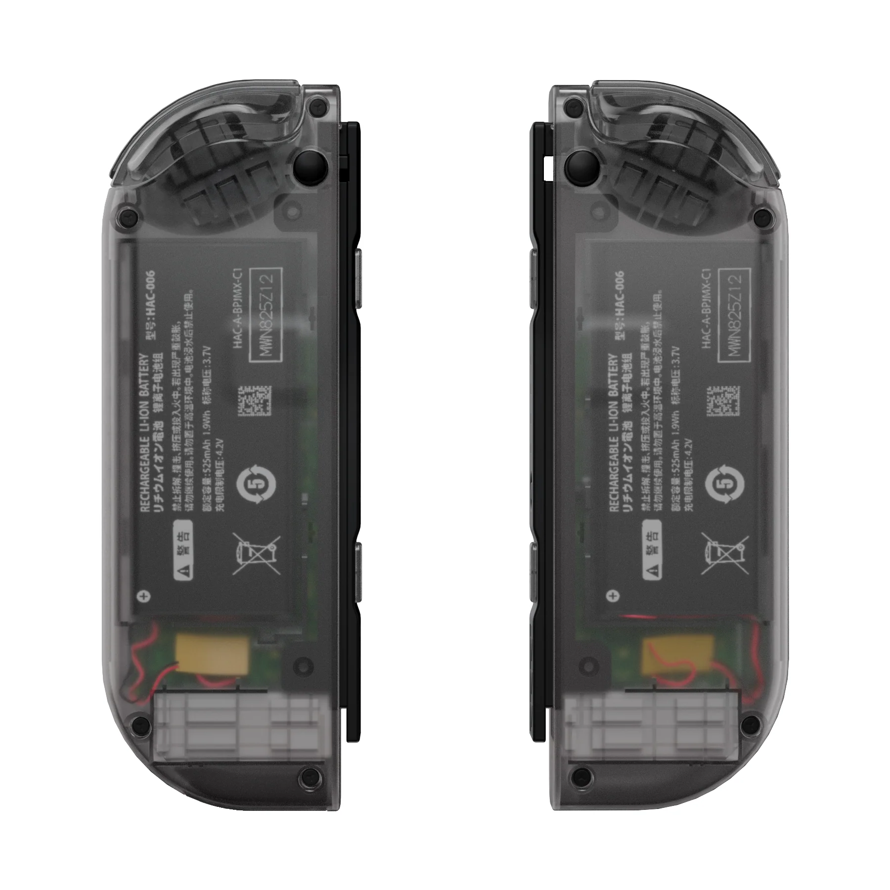 eXtremeRate Replacement Full Set Shell Case with Buttons for Joycon of NS Switch - Clear Black - Image 7