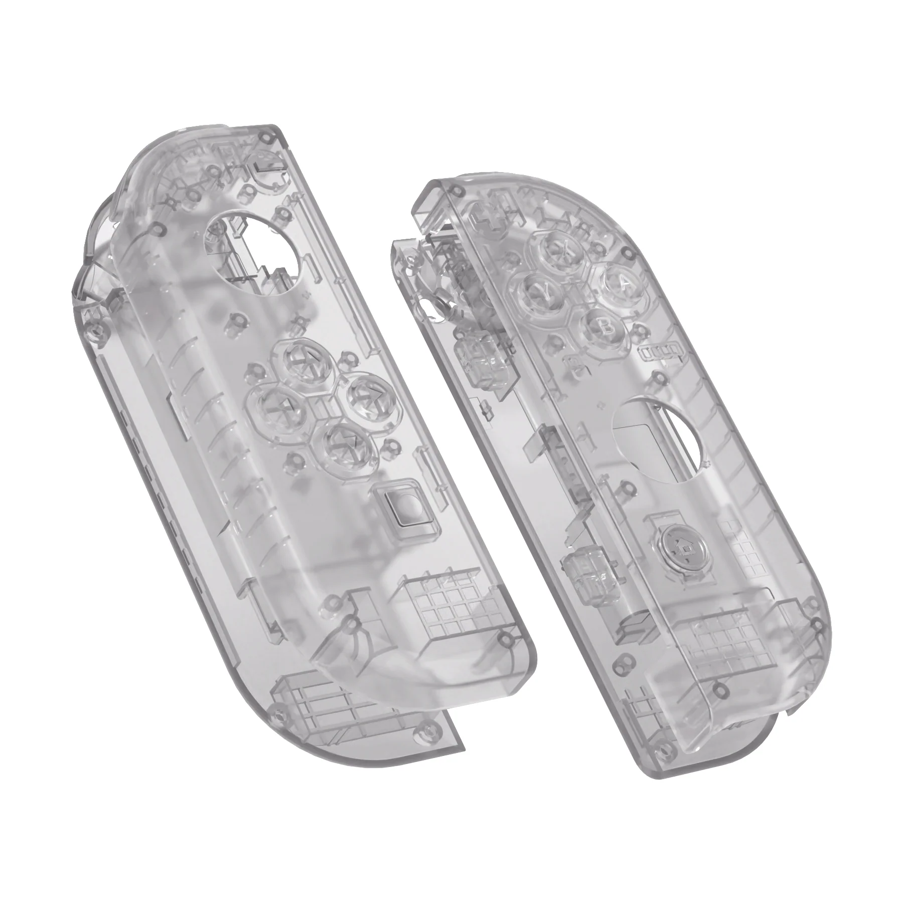 eXtremeRate Replacement Full Set Shell Case with Buttons for Joycon of NS Switch - Clear Black - Image 9