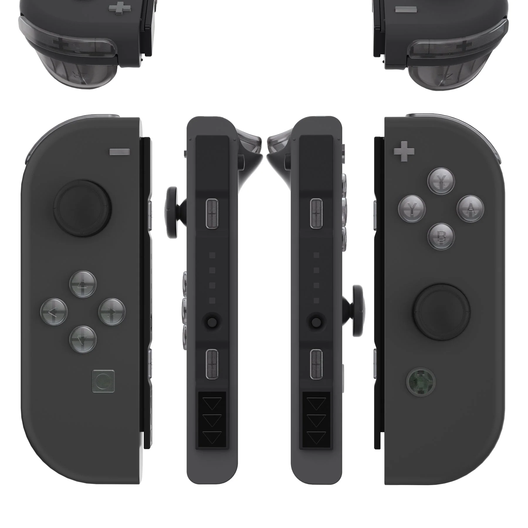 eXtremeRate Replacement Full Set Buttons for Joycon of NS Switch - Clear Black - Image 3