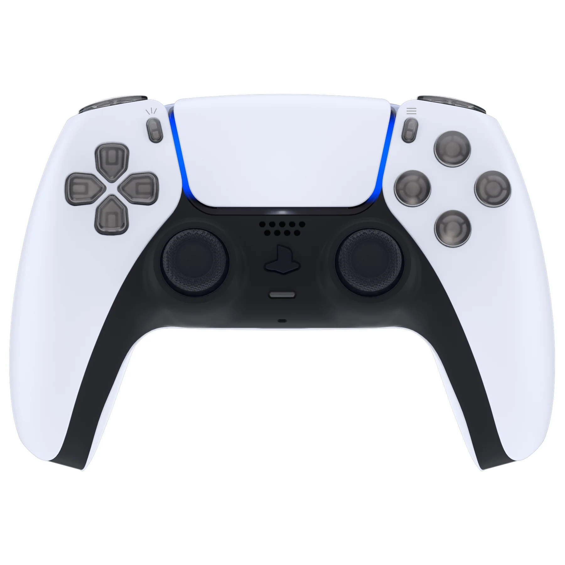 eXtremeRate Replacement Full Set Buttons Compatible with PS5 Controller BDM-030/040/050/060 - Clear Black - Image 4