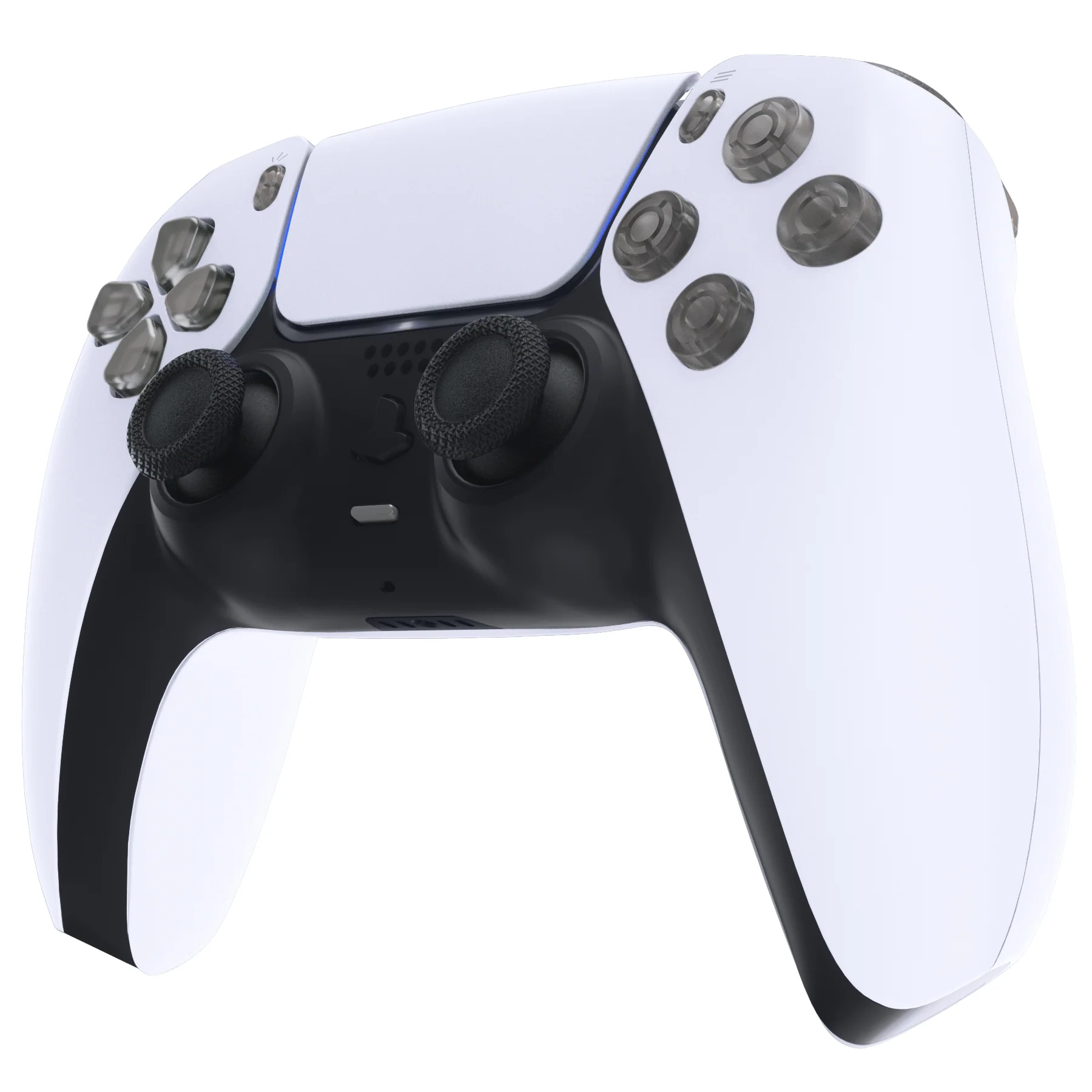 eXtremeRate Replacement Full Set Buttons Compatible with PS5 Controller BDM-030/040/050/060 - Clear Black - Image 5