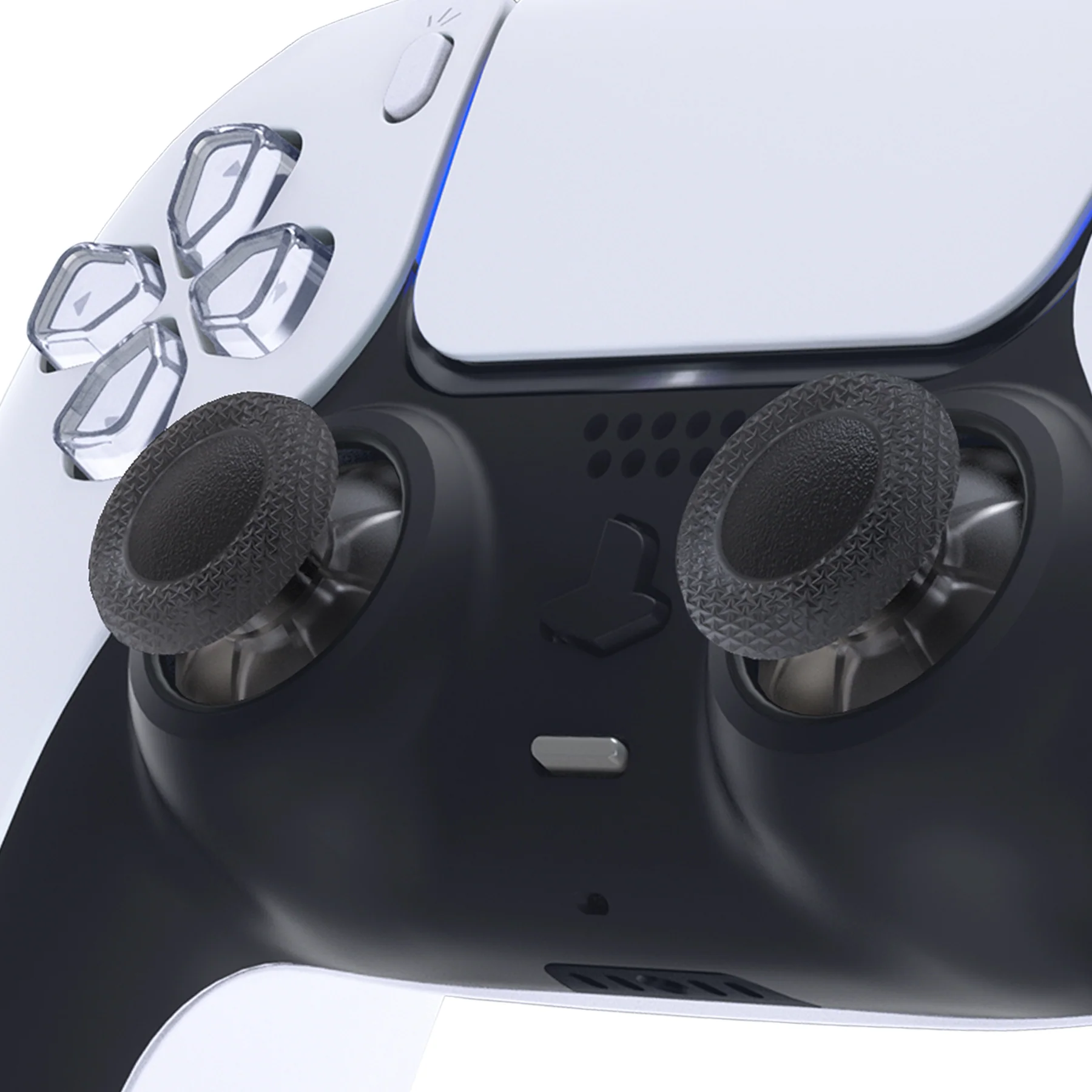 eXtremeRate Replacement Thumbsticks Analog Stick Joystick Compatible with PS5 & PS4 All Model Controller - Clear Black - Image 2