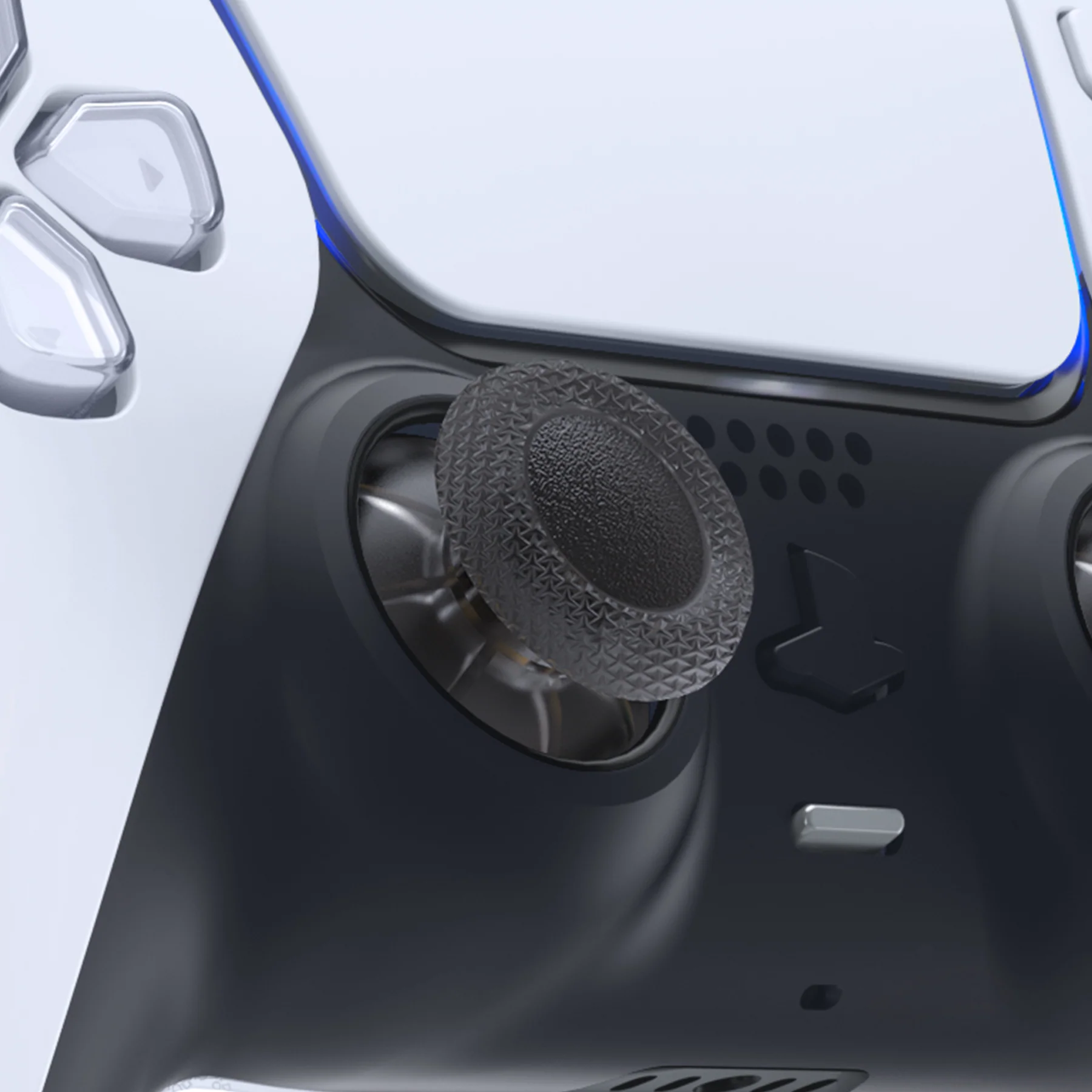 eXtremeRate Replacement Thumbsticks Analog Stick Joystick Compatible with PS5 & PS4 All Model Controller - Clear Black - Image 3