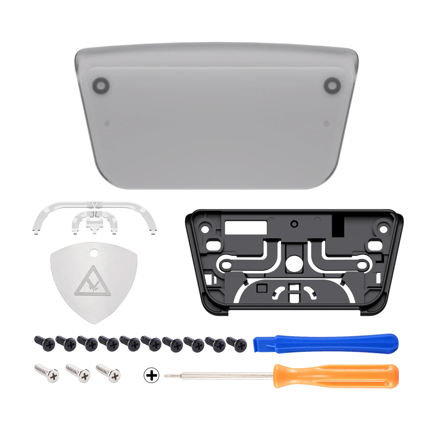 eXtremeRate Replacement Custom Touchpad Cover Compatible with PS5 Controller BDM-010/020/030/040/050/060 - Clear Black - Image 2