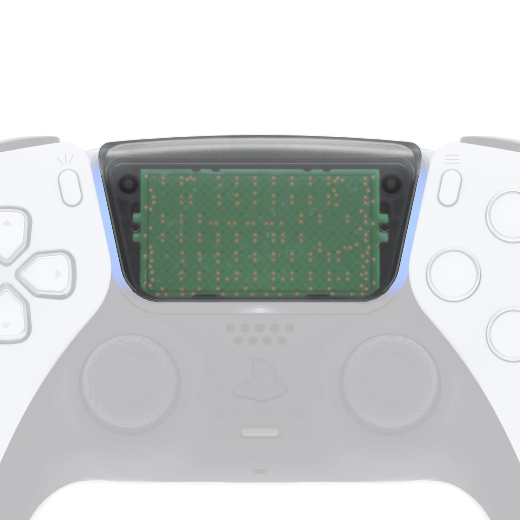 eXtremeRate Replacement Custom Touchpad Cover Compatible with PS5 Controller BDM-010/020/030/040/050/060 - Clear Black - Image 4
