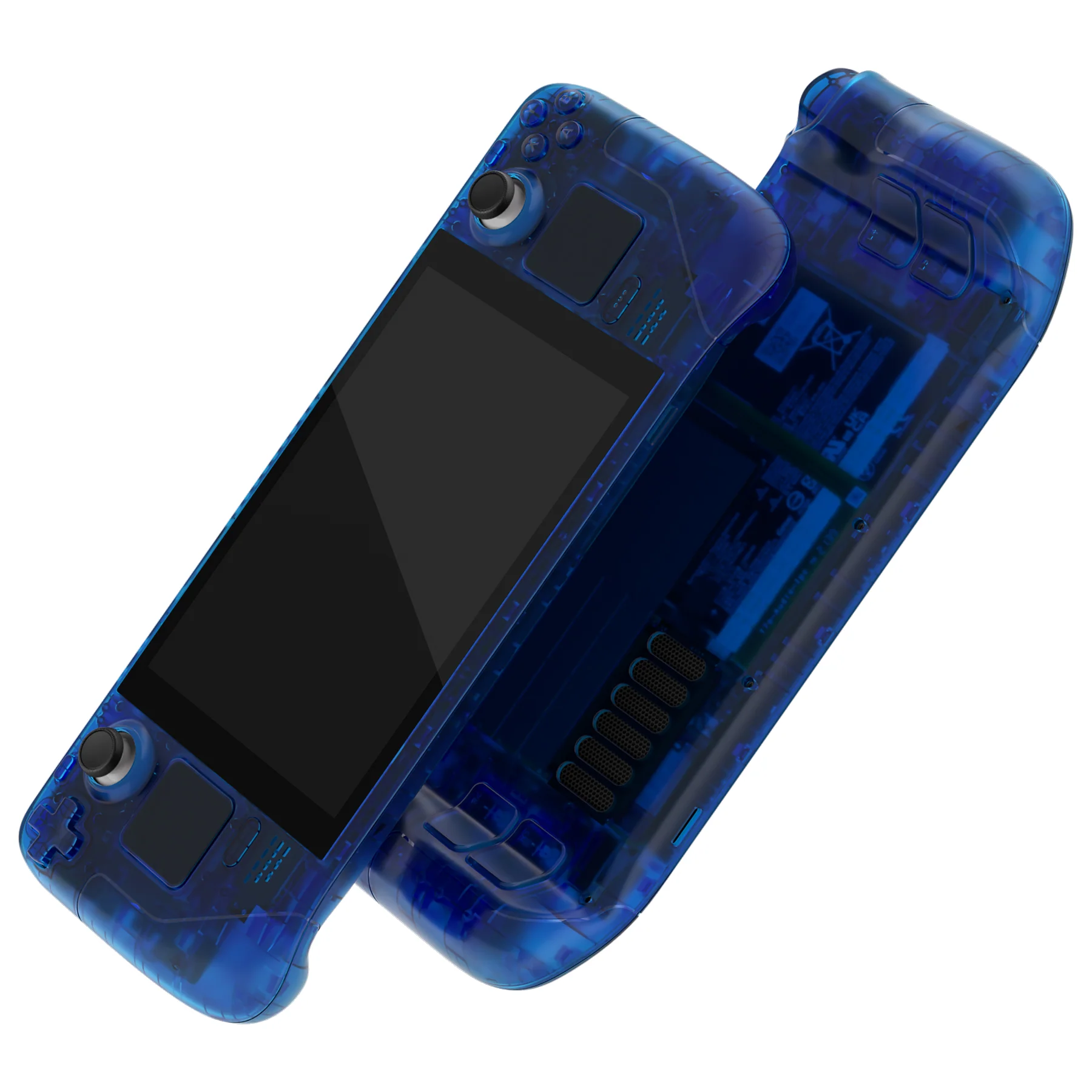 eXtremeRate Custom Full Set Shell with Buttons for Steam Deck LCD - Clear Blue - Image 2