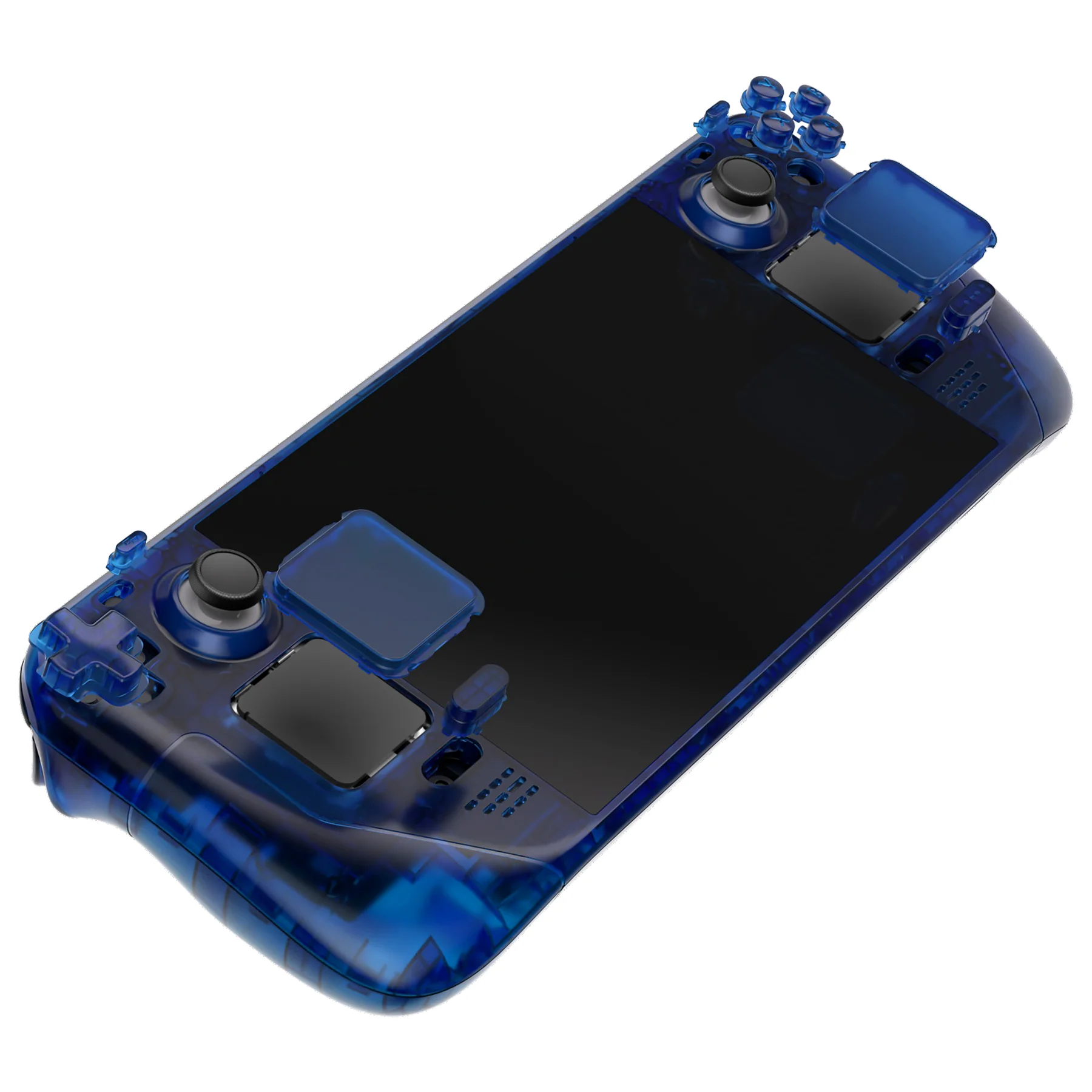 eXtremeRate Custom Full Set Shell with Buttons for Steam Deck LCD - Clear Blue - Image 5