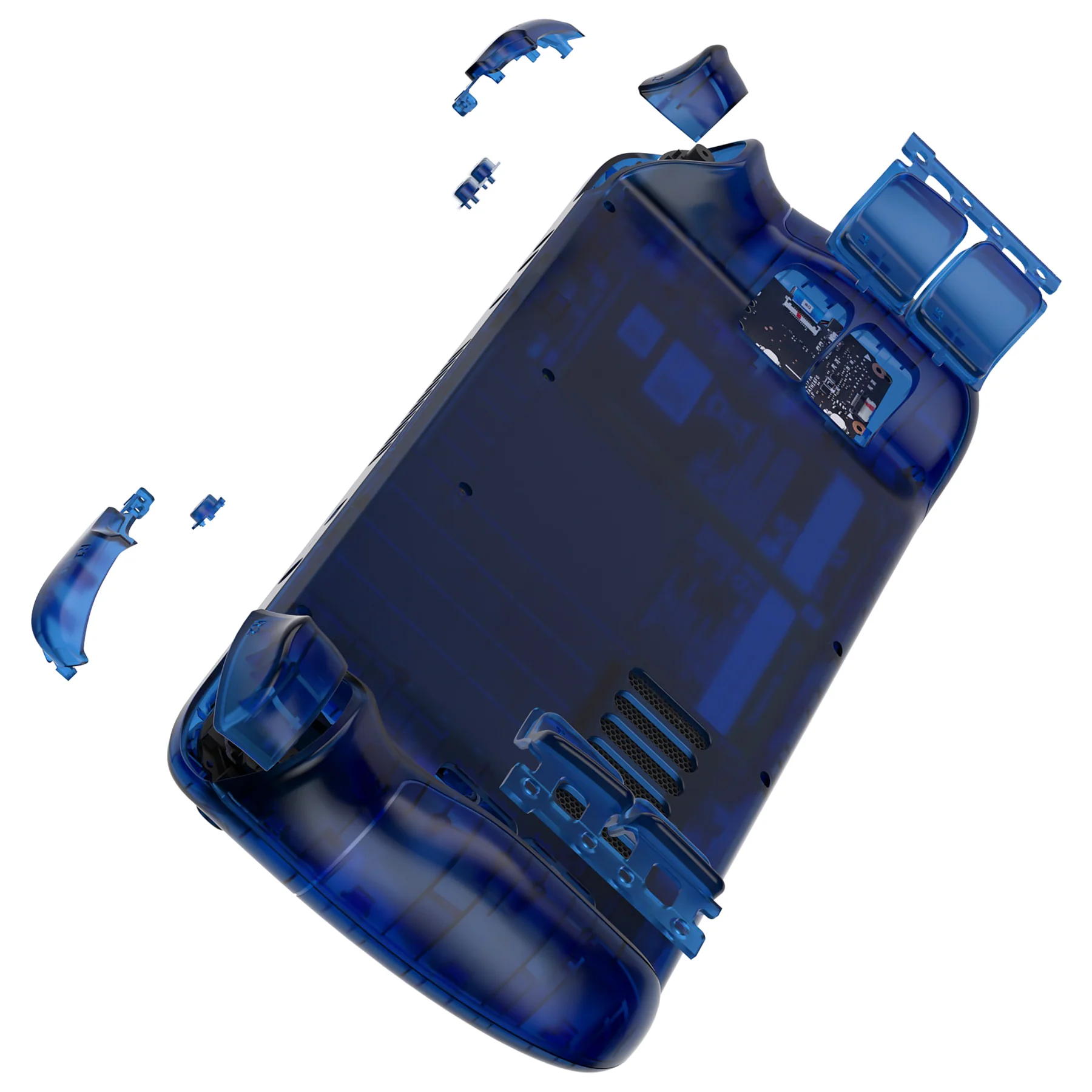 eXtremeRate Custom Full Set Shell with Buttons for Steam Deck LCD - Clear Blue - Image 6