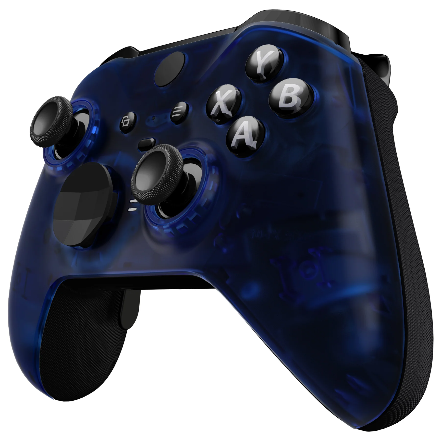 eXtremeRate Replacement Front Housing Shell Case with Accent Rings for Xbox One Elite Series 2 & Elite 2 Core Controller (Model 1797) - Clear Blue - Image 5