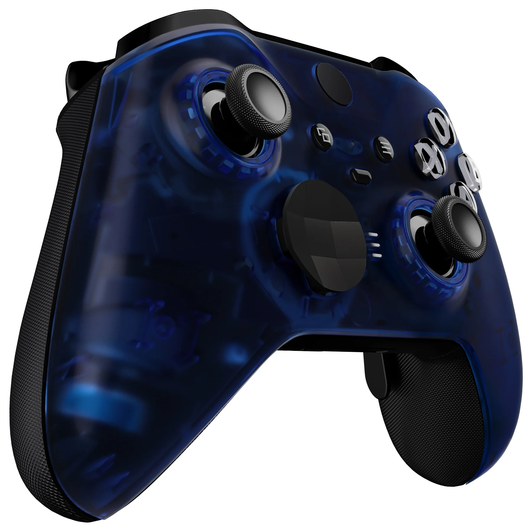 eXtremeRate Replacement Front Housing Shell Case with Accent Rings for Xbox One Elite Series 2 & Elite 2 Core Controller (Model 1797) - Clear Blue - Image 6