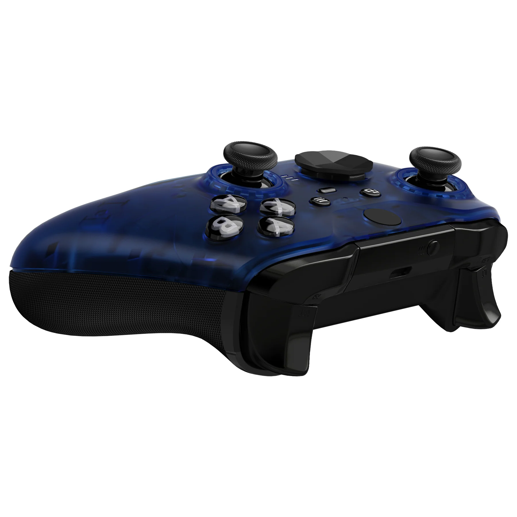 eXtremeRate Replacement Front Housing Shell Case with Accent Rings for Xbox One Elite Series 2 & Elite 2 Core Controller (Model 1797) - Clear Blue - Image 7