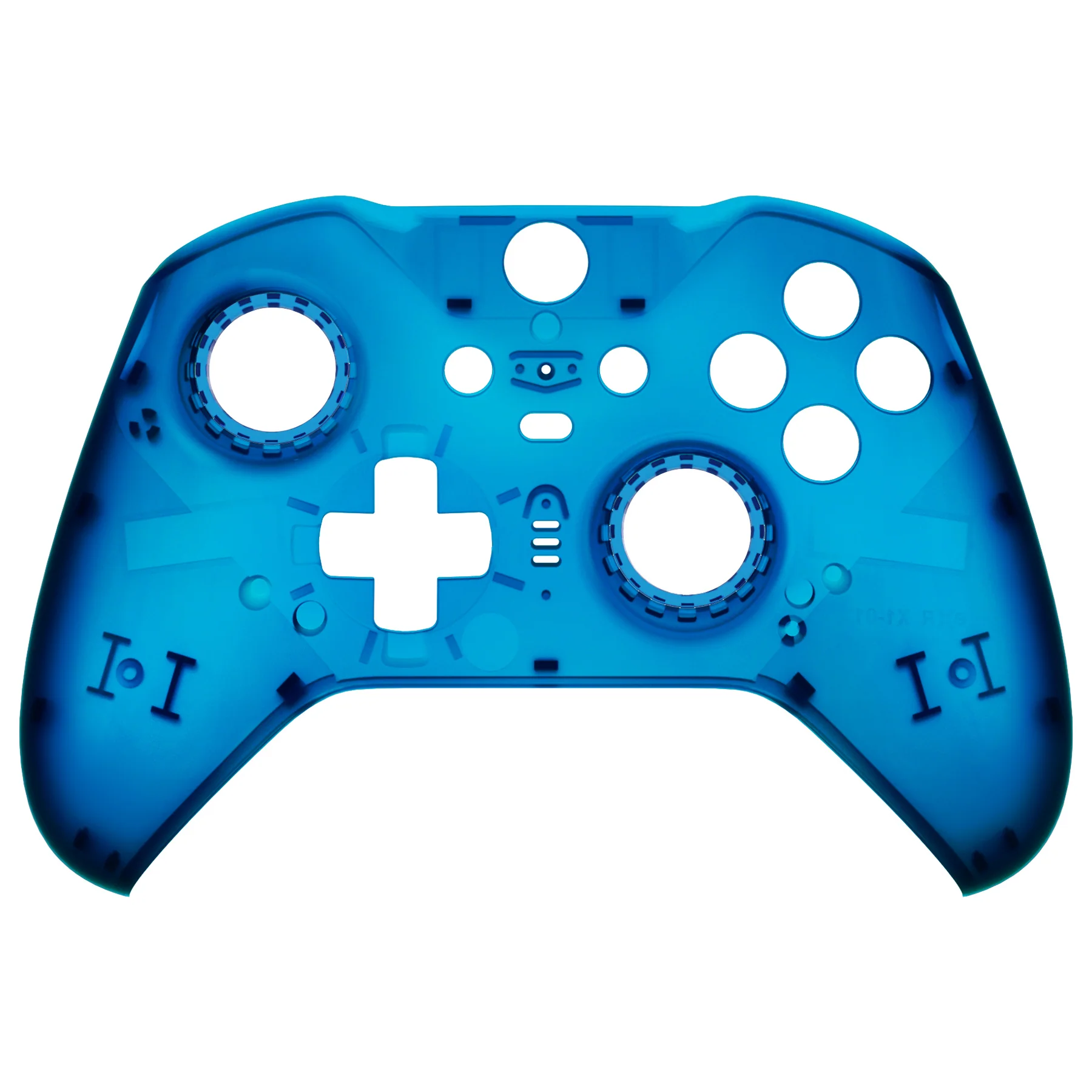 eXtremeRate Replacement Front Housing Shell Case with Accent Rings for Xbox One Elite Series 2 & Elite 2 Core Controller (Model 1797) - Clear Blue - Image 8