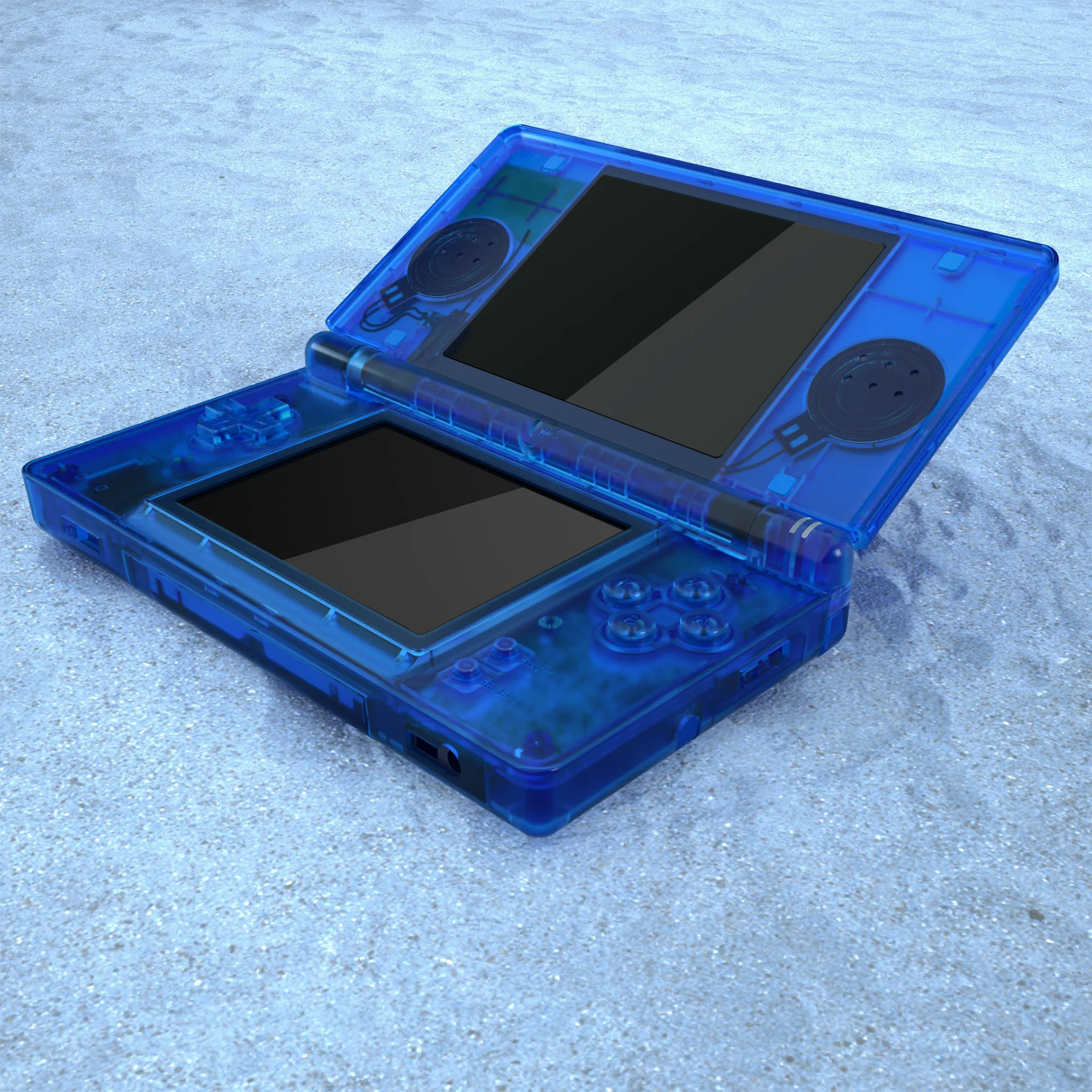 eXtremeRate Replacement Full Housing Shell & Buttons with Screen Lens for Nintendo DS Lite NDSL - Clear Blue - Image 7