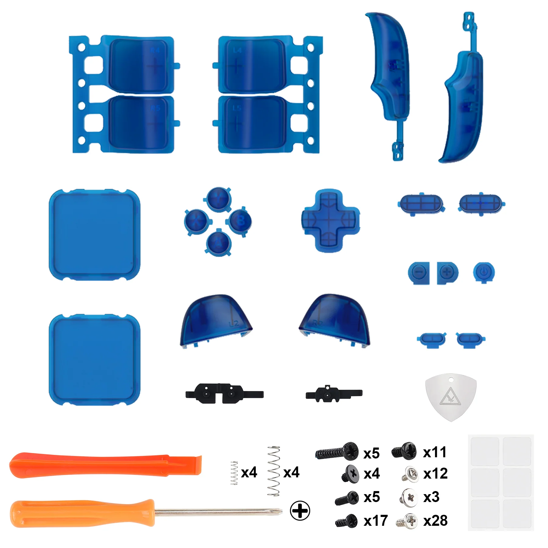 eXtremeRate Replacement Full Set Buttons for Steam Deck LCD - Clear Blue - Image 2