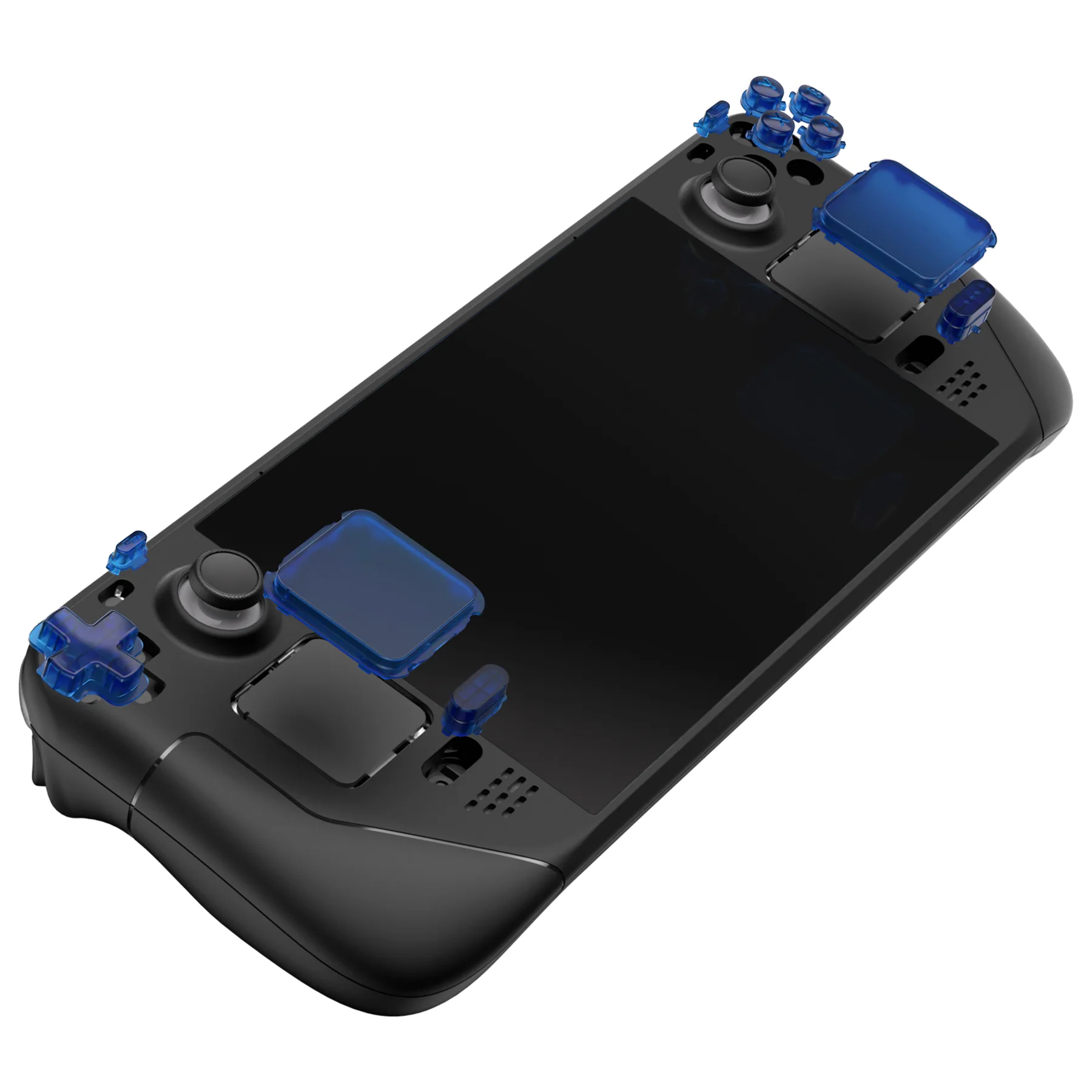 eXtremeRate Replacement Full Set Buttons for Steam Deck LCD - Clear Blue - Image 5