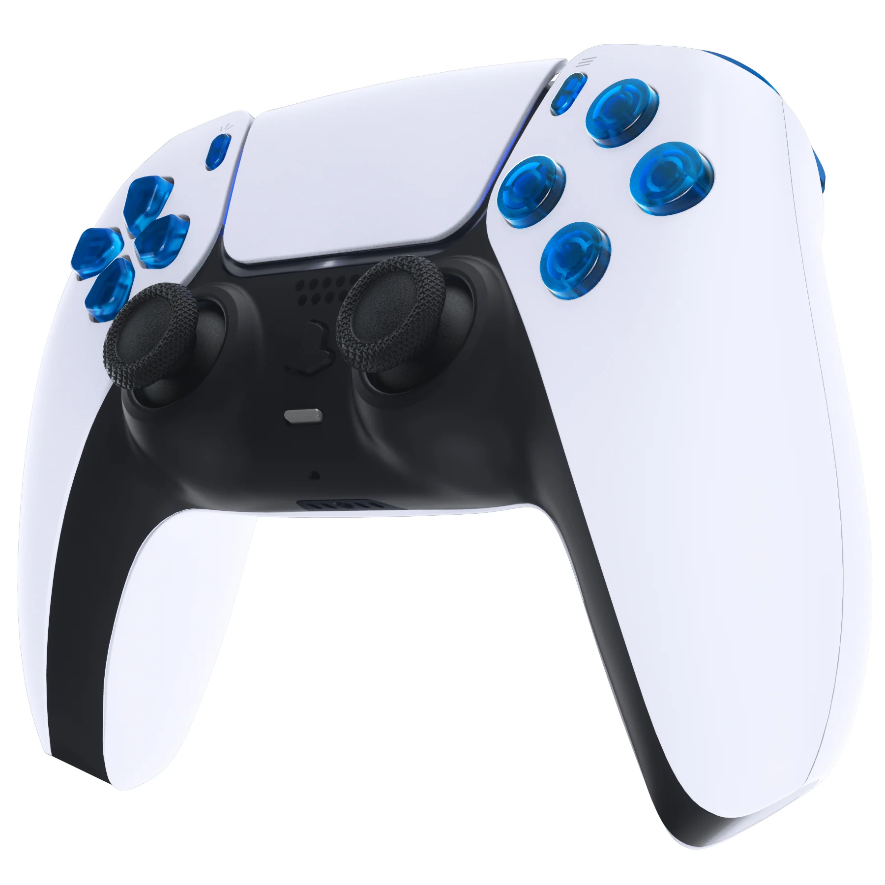 eXtremeRate Replacement Full Set Buttons Compatible with PS5 Controller BDM-010/020 - Clear Blue - Image 4
