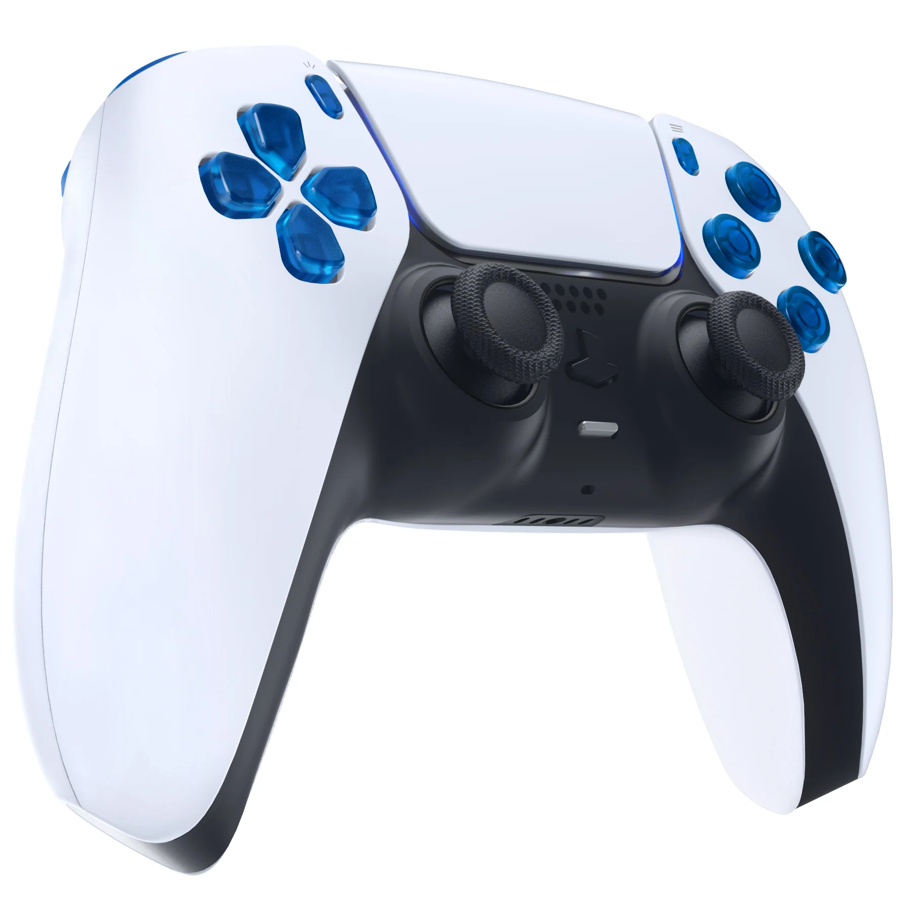 eXtremeRate Replacement Full Set Buttons Compatible with PS5 Controller BDM-010/020 - Clear Blue - Image 5