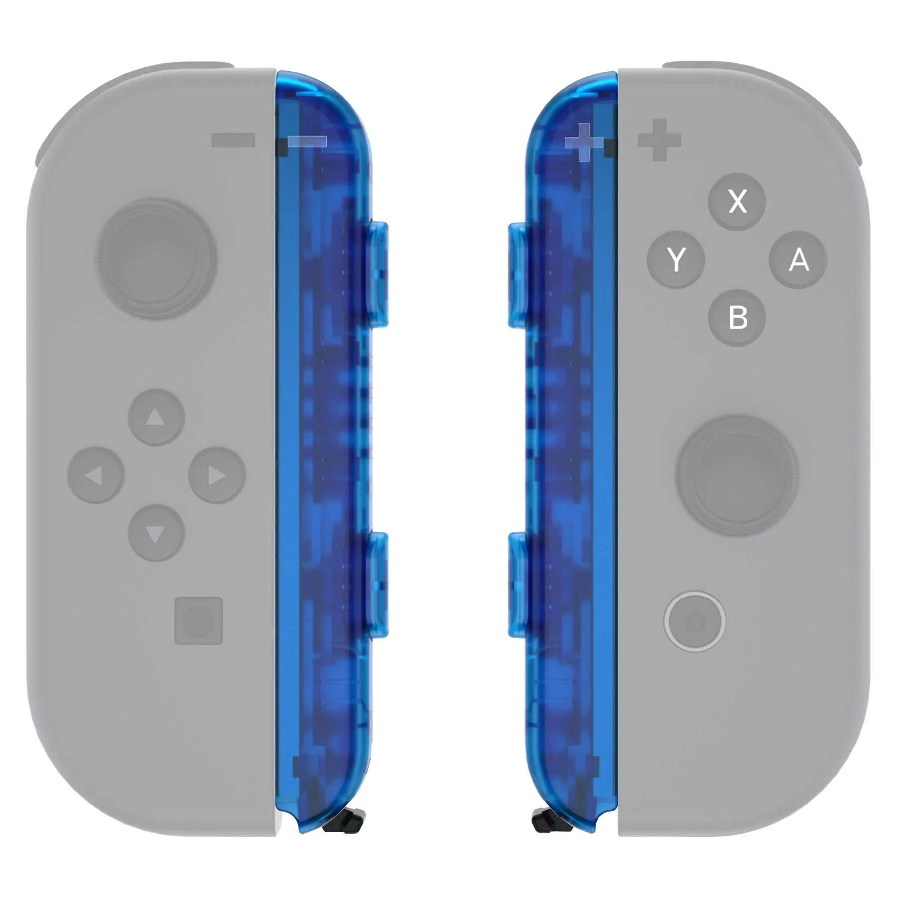 eXtremeRate 2 Pack Custom Replacement shell for Joycon Strap of NS Switch - Clear Blue - Image 5