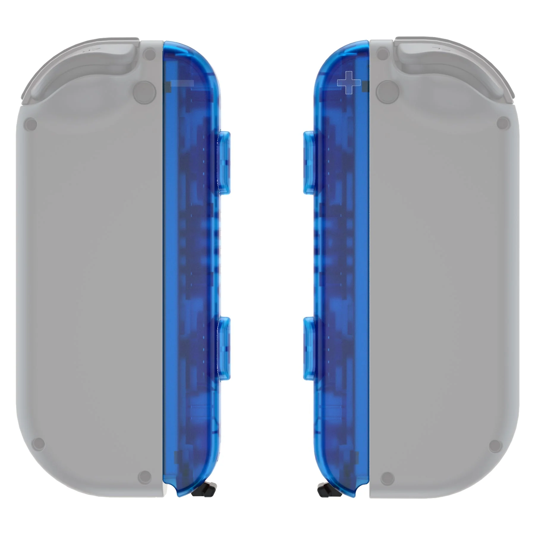 eXtremeRate 2 Pack Custom Replacement shell for Joycon Strap of NS Switch - Clear Blue - Image 6