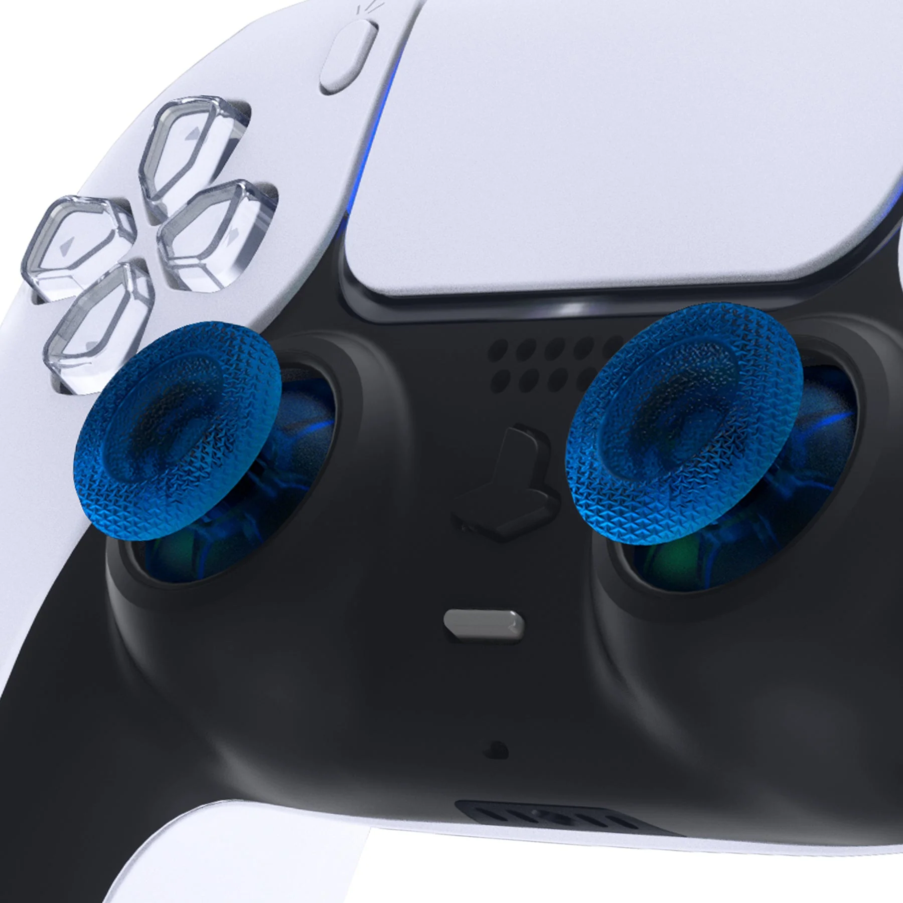 eXtremeRate Replacement Thumbsticks Analog Stick Joystick Compatible with PS5 & PS4 All Model Controller - Clear Blue - Image 2