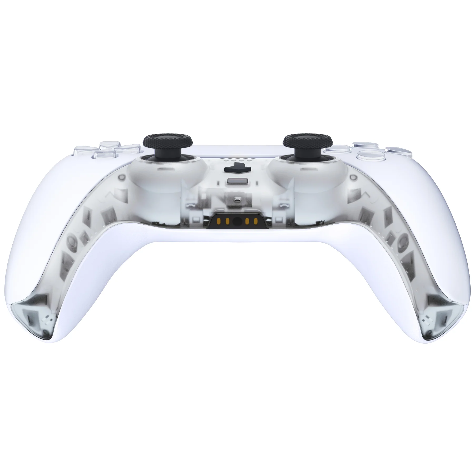 eXtremeRate Replacement Decorative Trim Shell with Accent Rings Compatible with PS5 Controller BDM-010/020/030/040/050 - Clear - Image 6