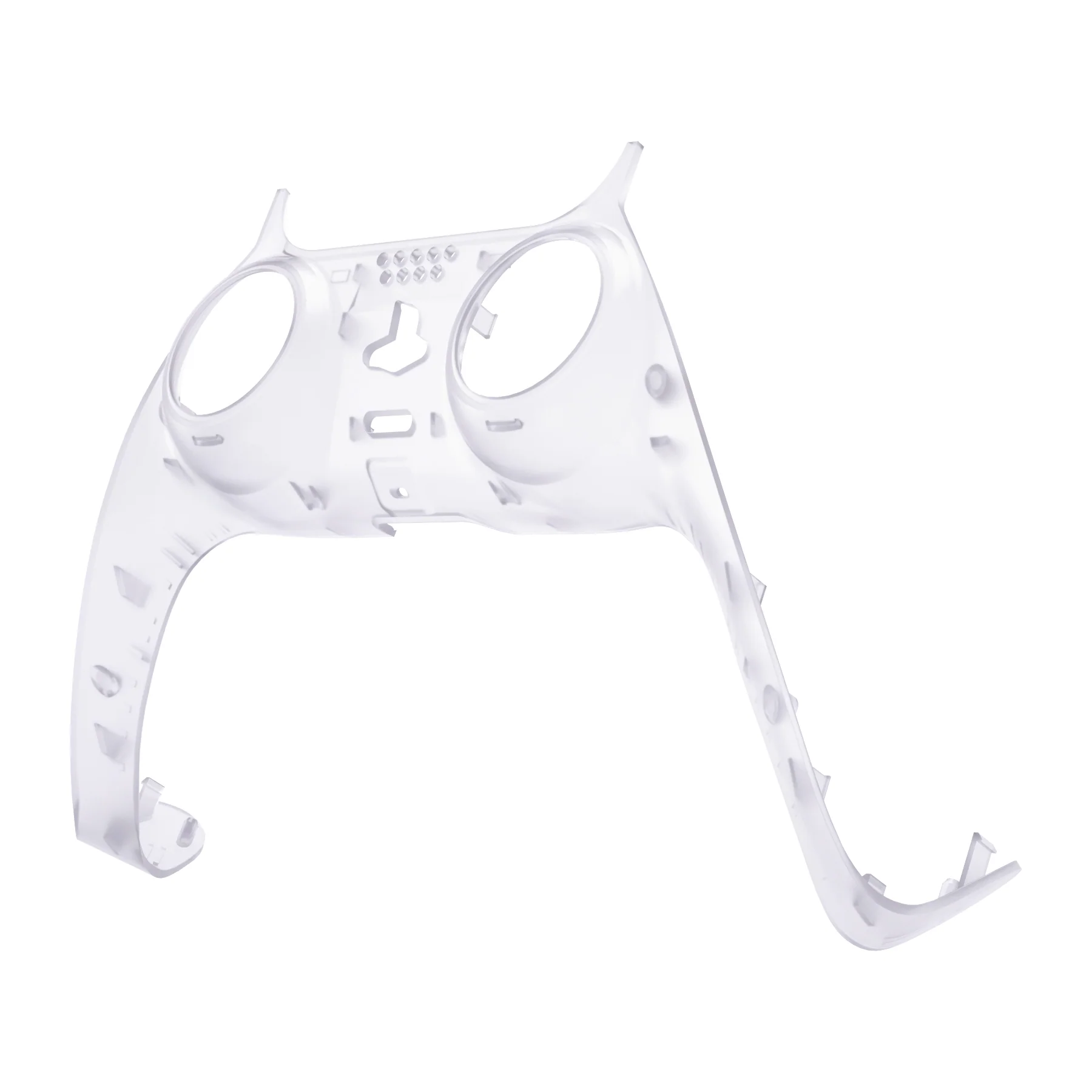 eXtremeRate Replacement Decorative Trim Shell with Accent Rings Compatible with PS5 Controller BDM-010/020/030/040/050 - Clear - Image 8