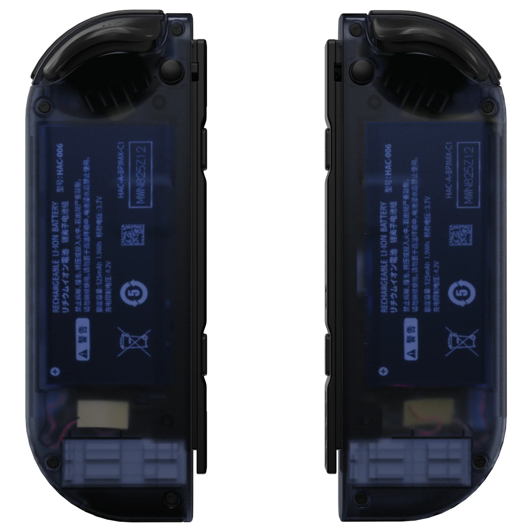 eXtremeRate Replacement Full Set Shell Case with Buttons for Joycon of NS Switch - Clear Deep Ocean Blue - Image 7