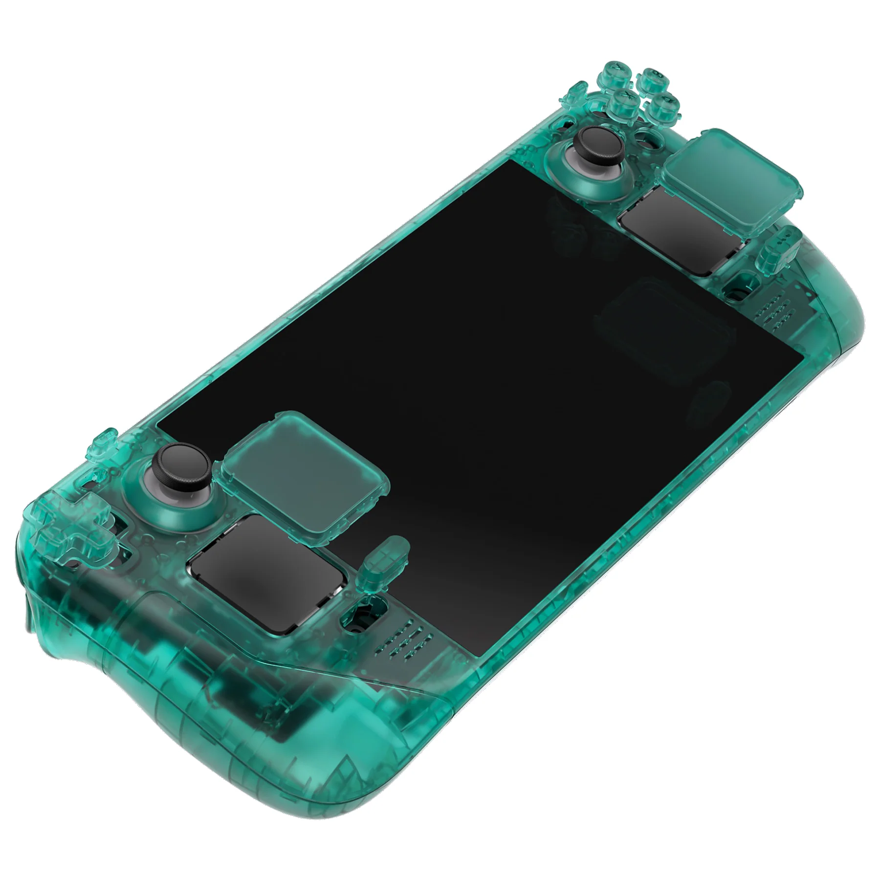 eXtremeRate Custom Full Set Shell with Buttons for Steam Deck LCD - Clear Emerald Green - Image 5