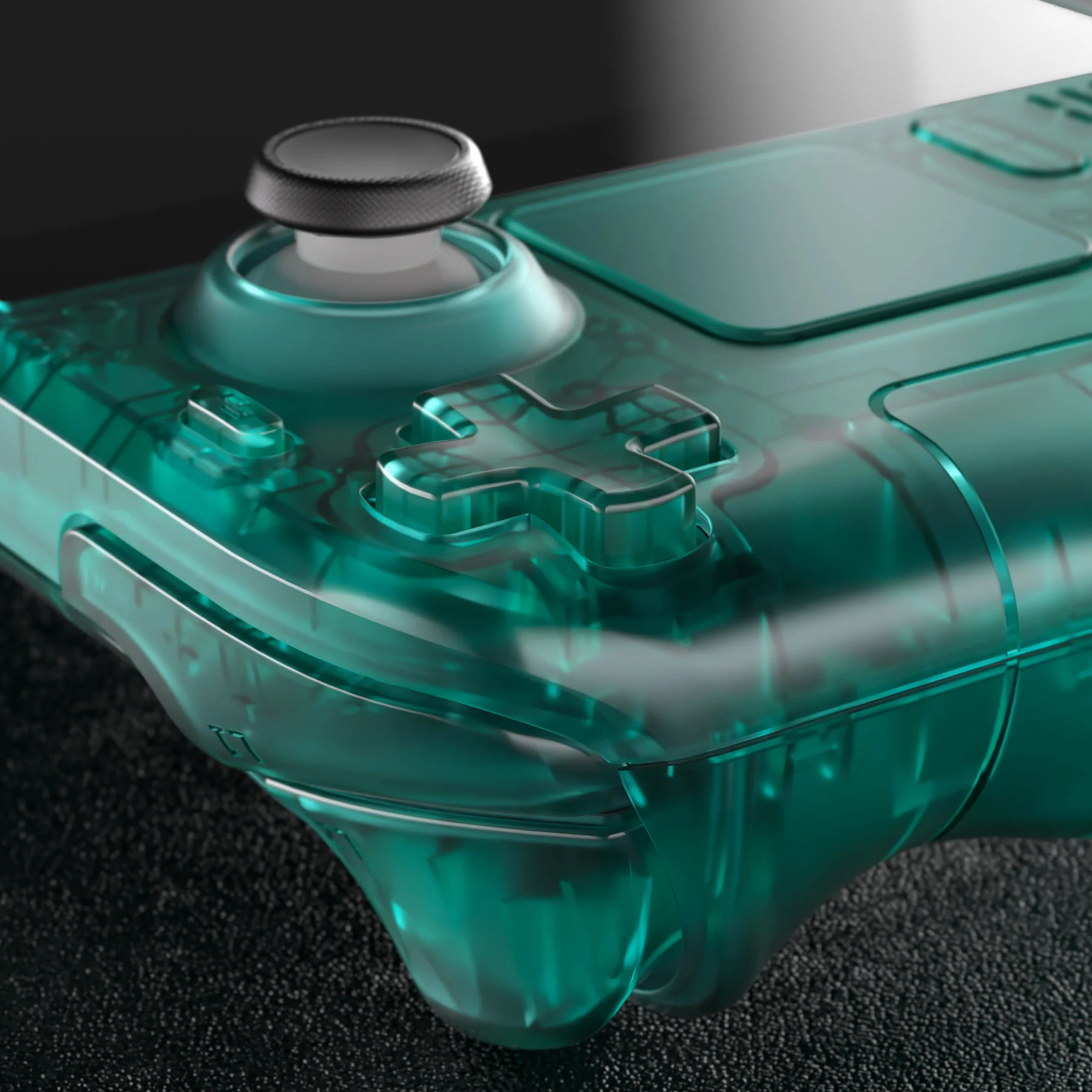 eXtremeRate Custom Full Set Shell with Buttons for Steam Deck LCD - Clear Emerald Green - Image 7