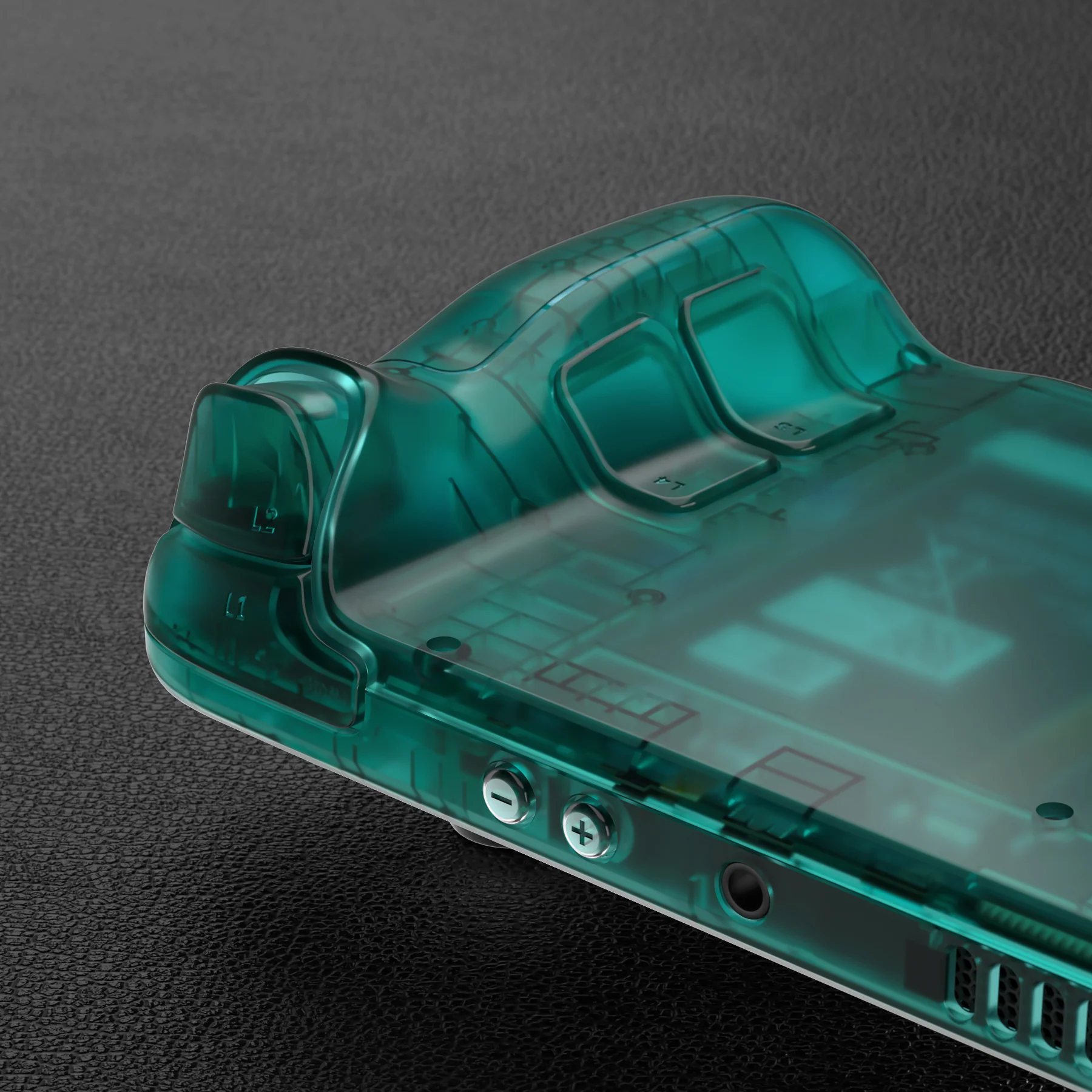 eXtremeRate Custom Full Set Shell with Buttons for Steam Deck LCD - Clear Emerald Green - Image 9