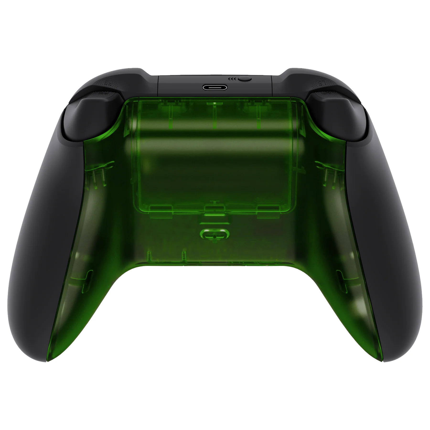 eXtremeRate Replacement Bottom Shell with Battery Cover for Xbox Series X & S Controller - Clear Green - Image 4