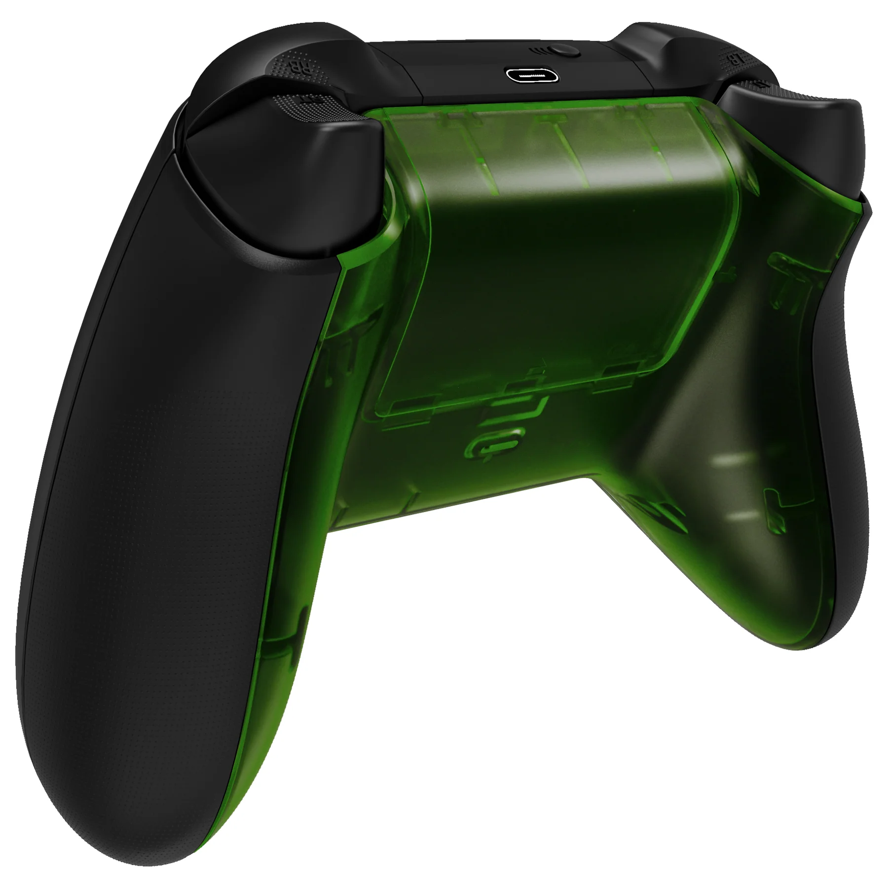 eXtremeRate Replacement Bottom Shell with Battery Cover for Xbox Series X & S Controller - Clear Green - Image 5