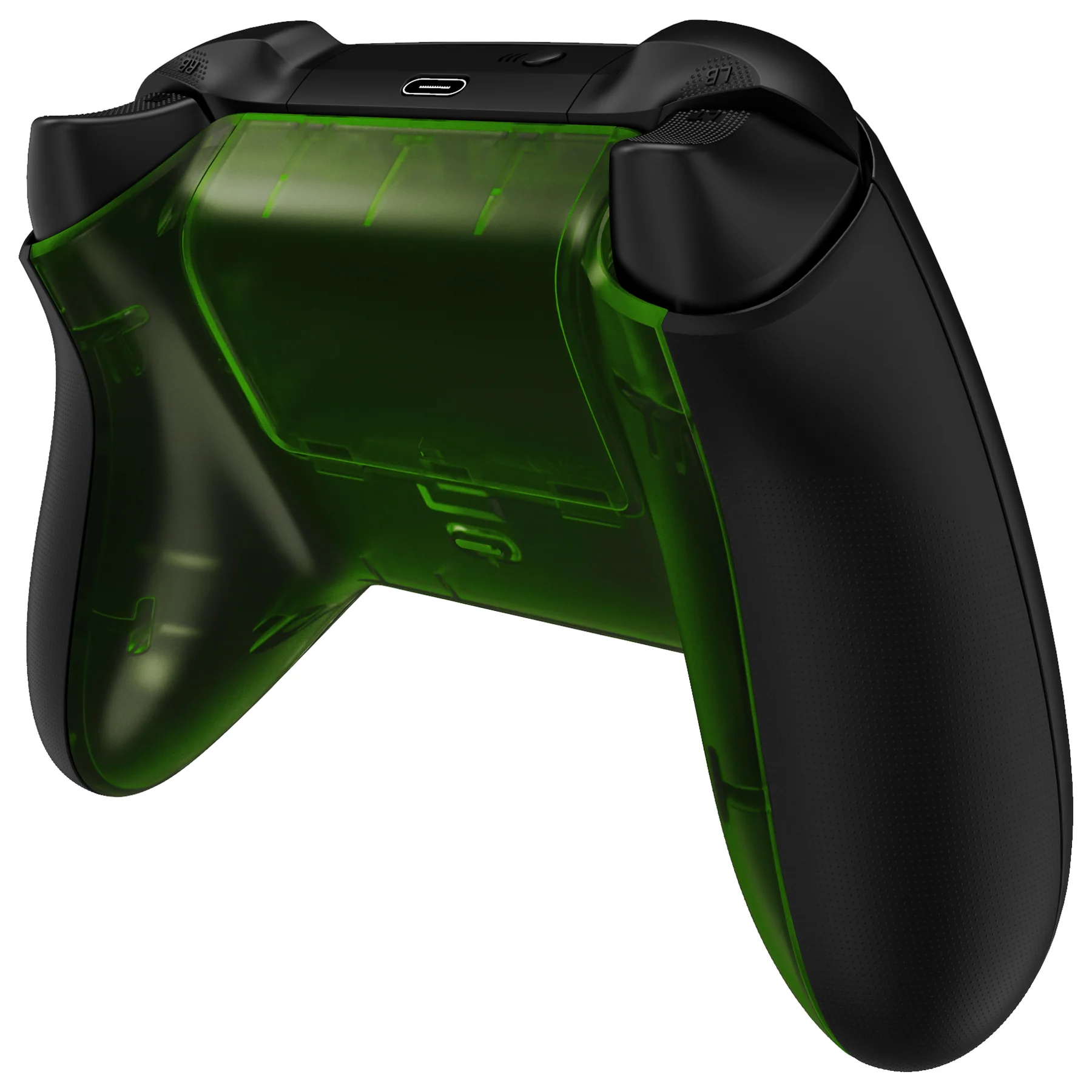 eXtremeRate Replacement Bottom Shell with Battery Cover for Xbox Series X & S Controller - Clear Green - Image 6