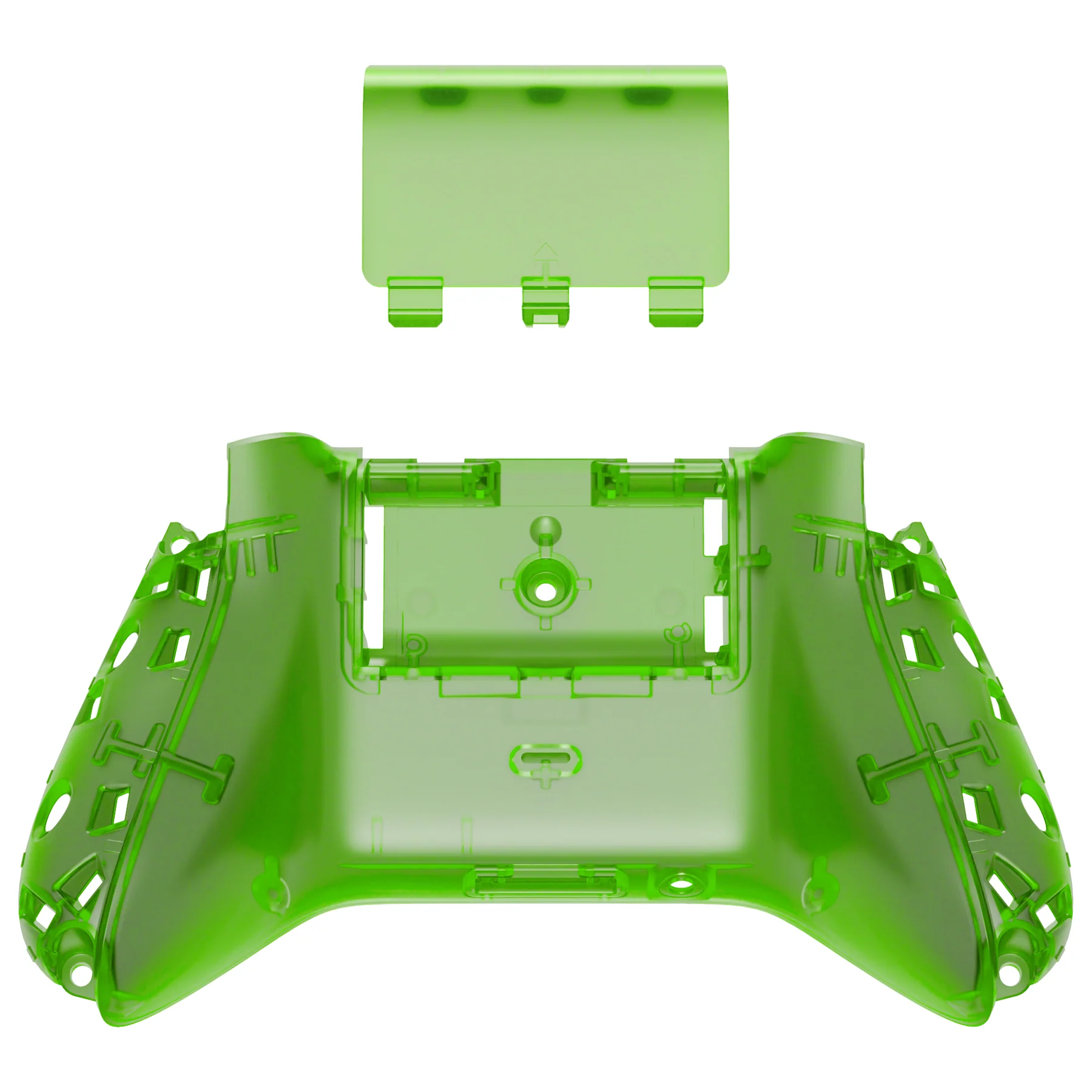 eXtremeRate Replacement Bottom Shell with Battery Cover for Xbox Series X & S Controller - Clear Green - Image 8