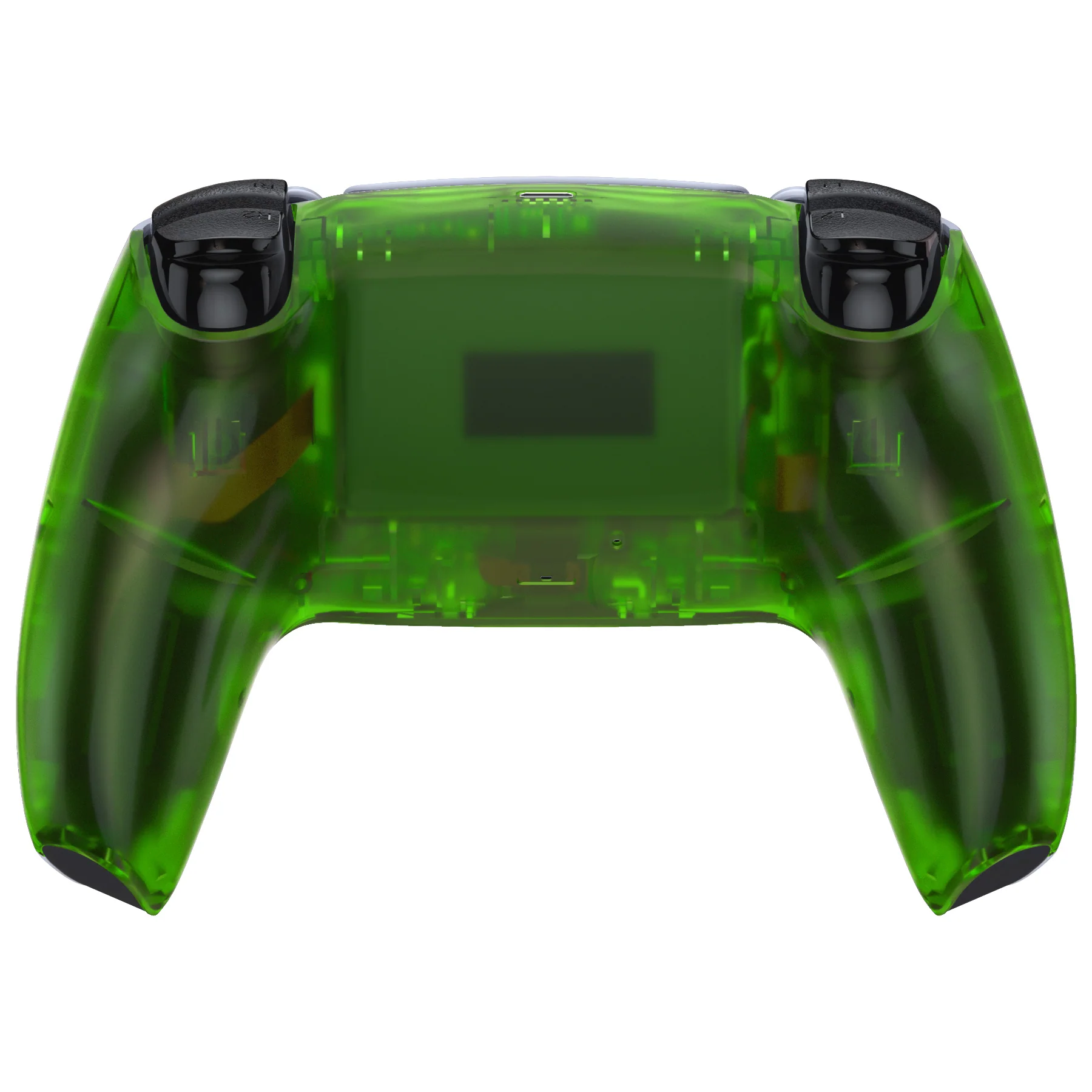 eXtremeRate Replacement Back Housing Bottom Shell Compatible with PS5 Controller BDM-010/020/030/040/050 - Clear Green - Image 2
