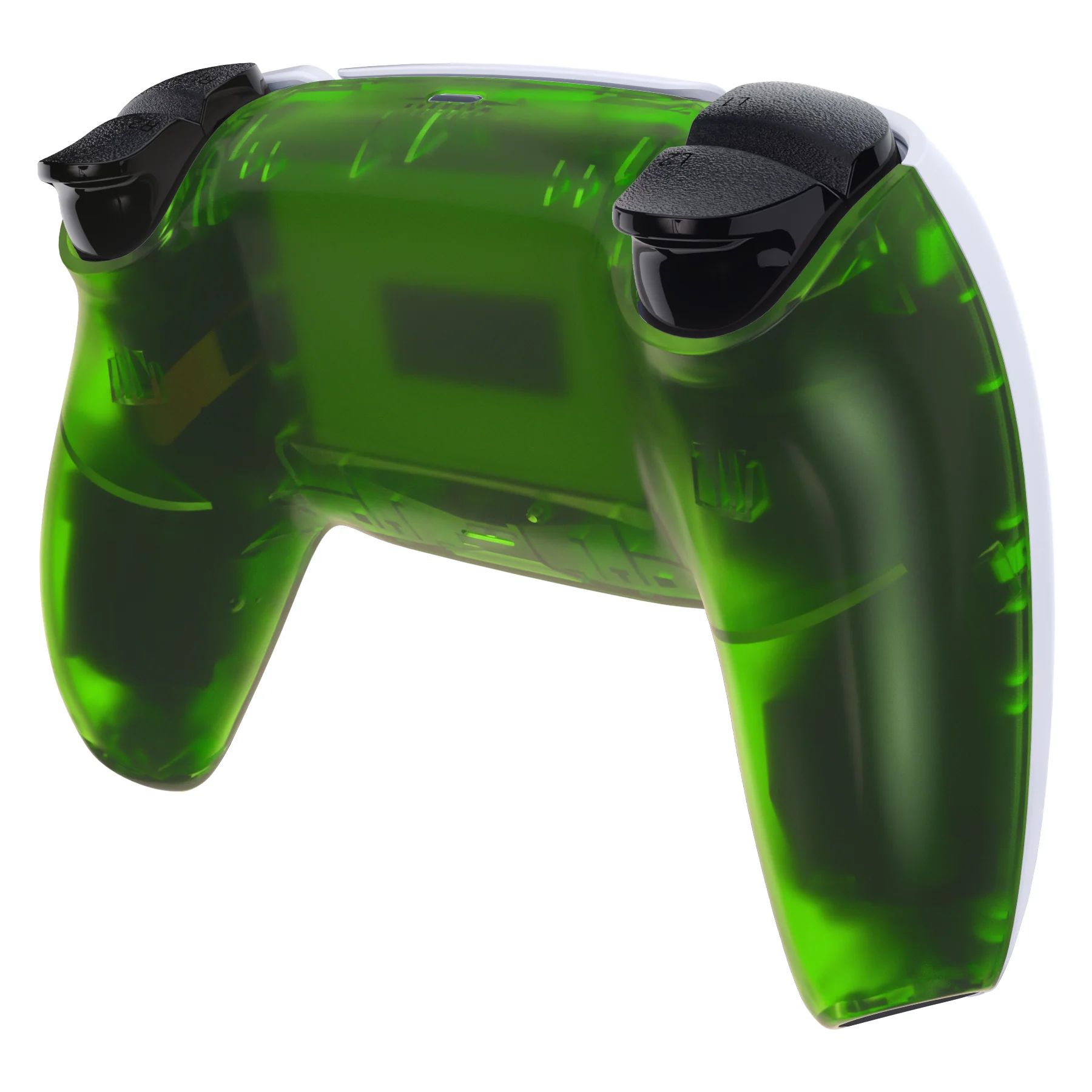 eXtremeRate Replacement Back Housing Bottom Shell Compatible with PS5 Controller BDM-010/020/030/040/050 - Clear Green - Image 5