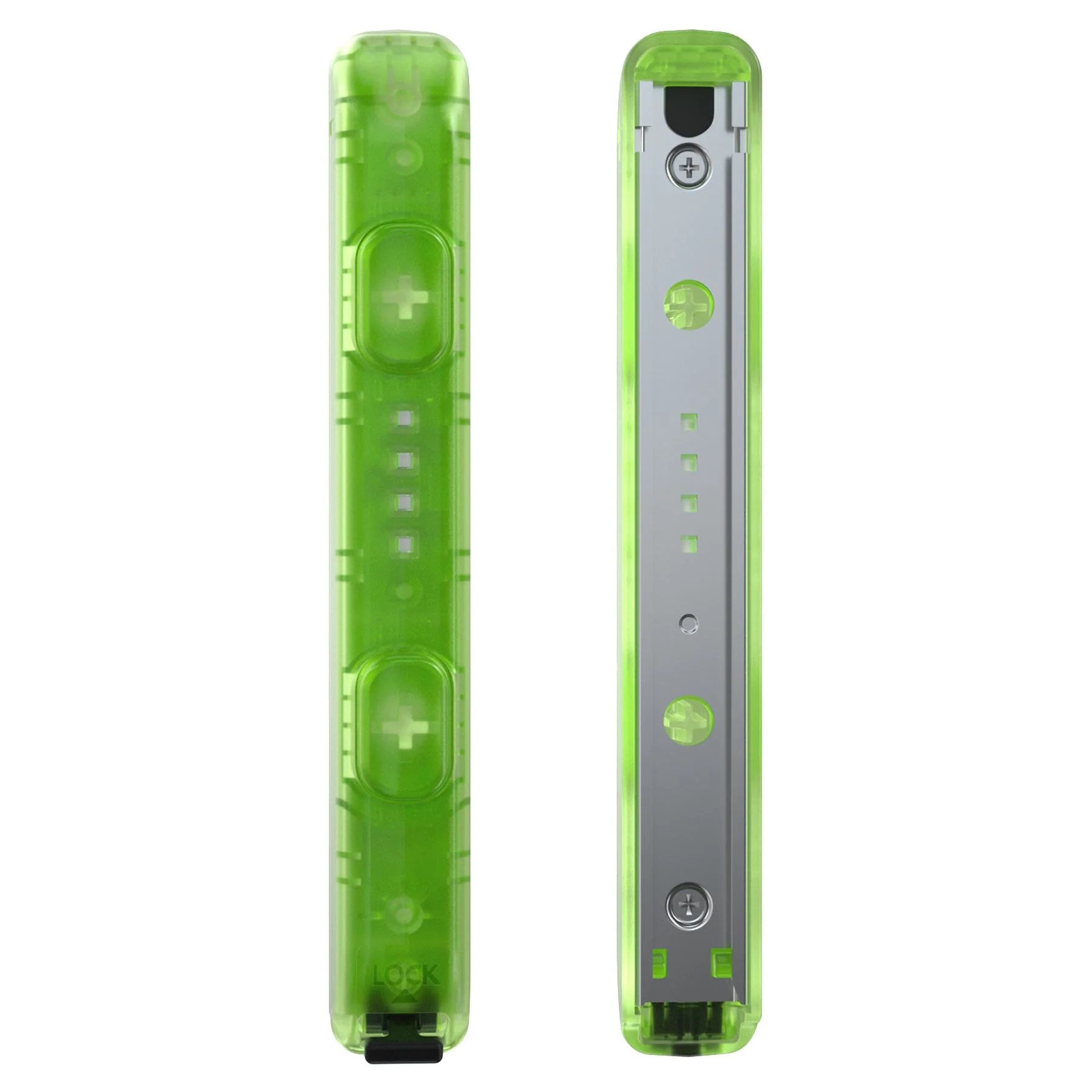 eXtremeRate 2 Pack Custom Replacement shell for Joycon Strap of NS Switch - Clear Green - Image 3
