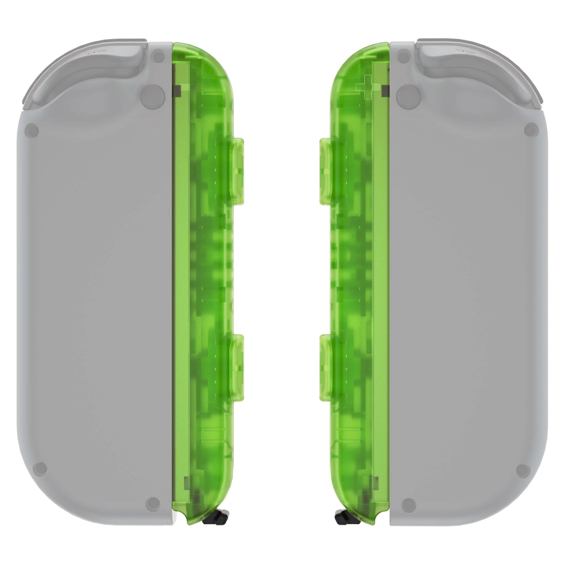 eXtremeRate 2 Pack Custom Replacement shell for Joycon Strap of NS Switch - Clear Green - Image 6