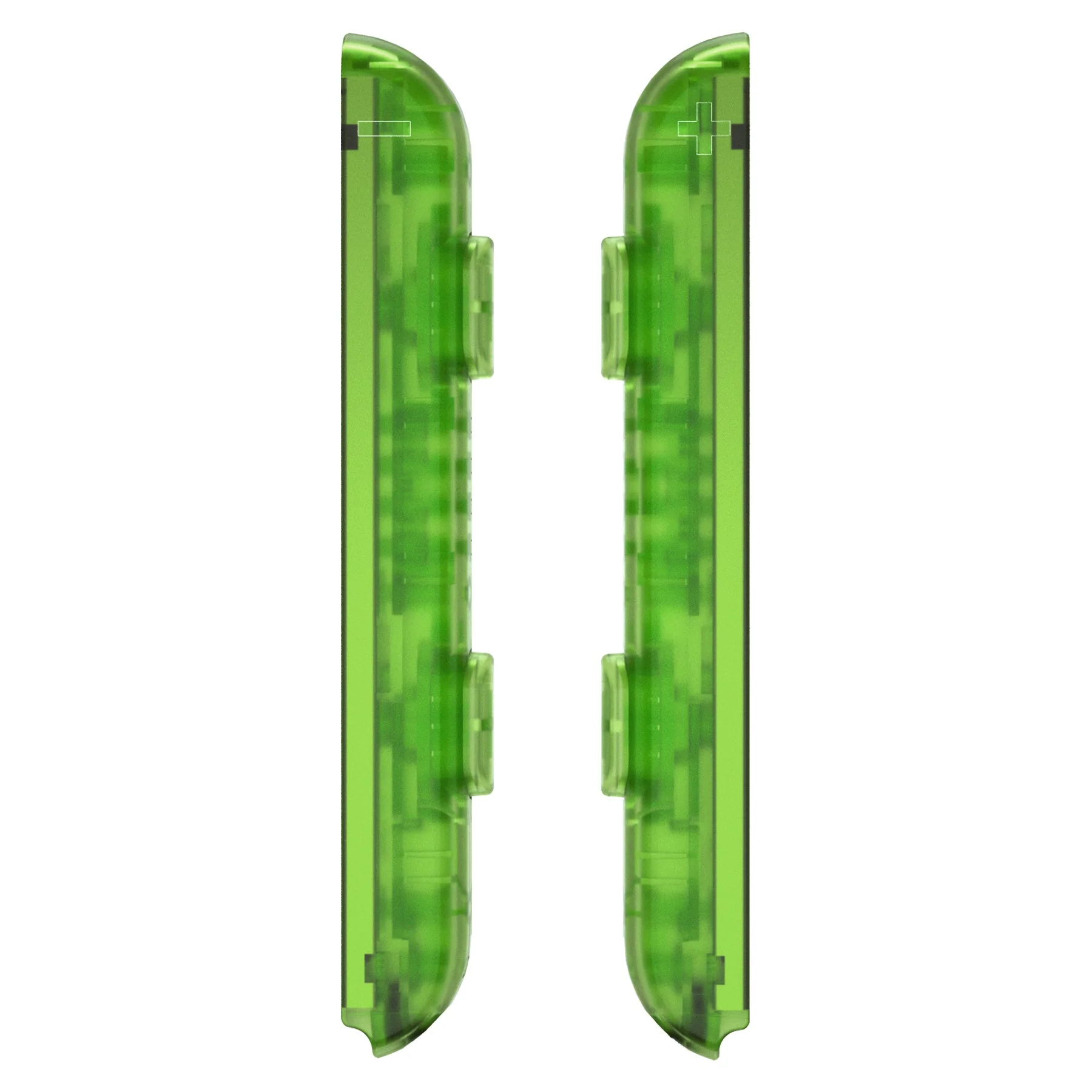 eXtremeRate 2 Pack Custom Replacement shell for Joycon Strap of NS Switch - Clear Green - Image 7