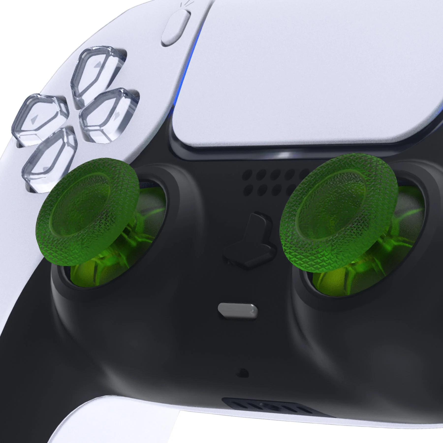 eXtremeRate Replacement Thumbsticks Analog Stick Joystick Compatible with PS5 & PS4 All Model Controller - Clear Green - Image 2