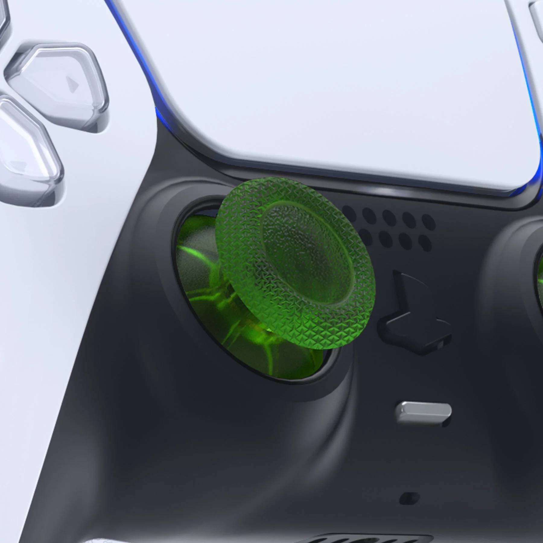eXtremeRate Replacement Thumbsticks Analog Stick Joystick Compatible with PS5 & PS4 All Model Controller - Clear Green - Image 3