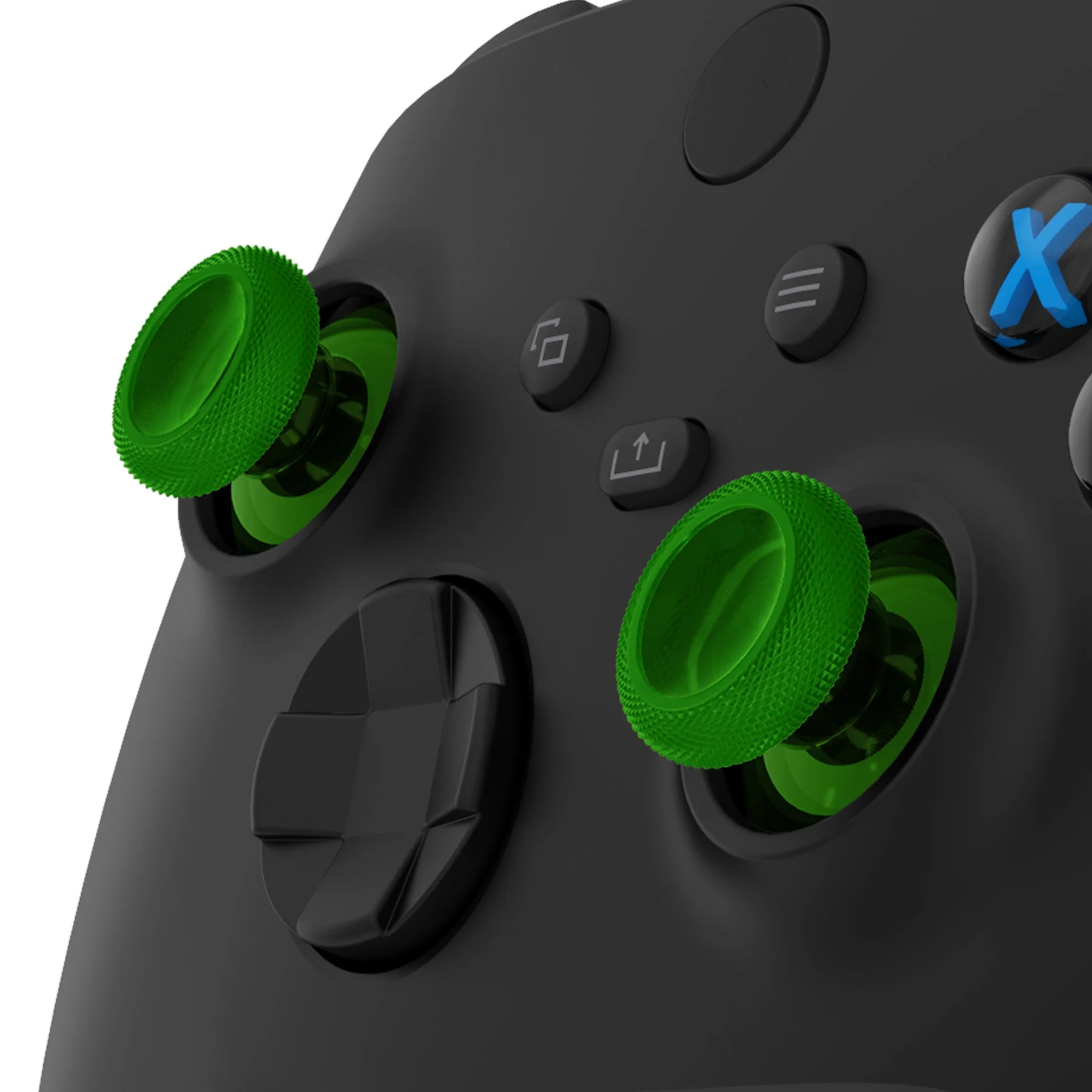 eXtremeRate Replacement Thumbsticks for Xbox Series X/S Controller & Xbox One X/S Controller & Xbox One Standard Controller & Xbox One Elite Controller - Clear Green - Image 3