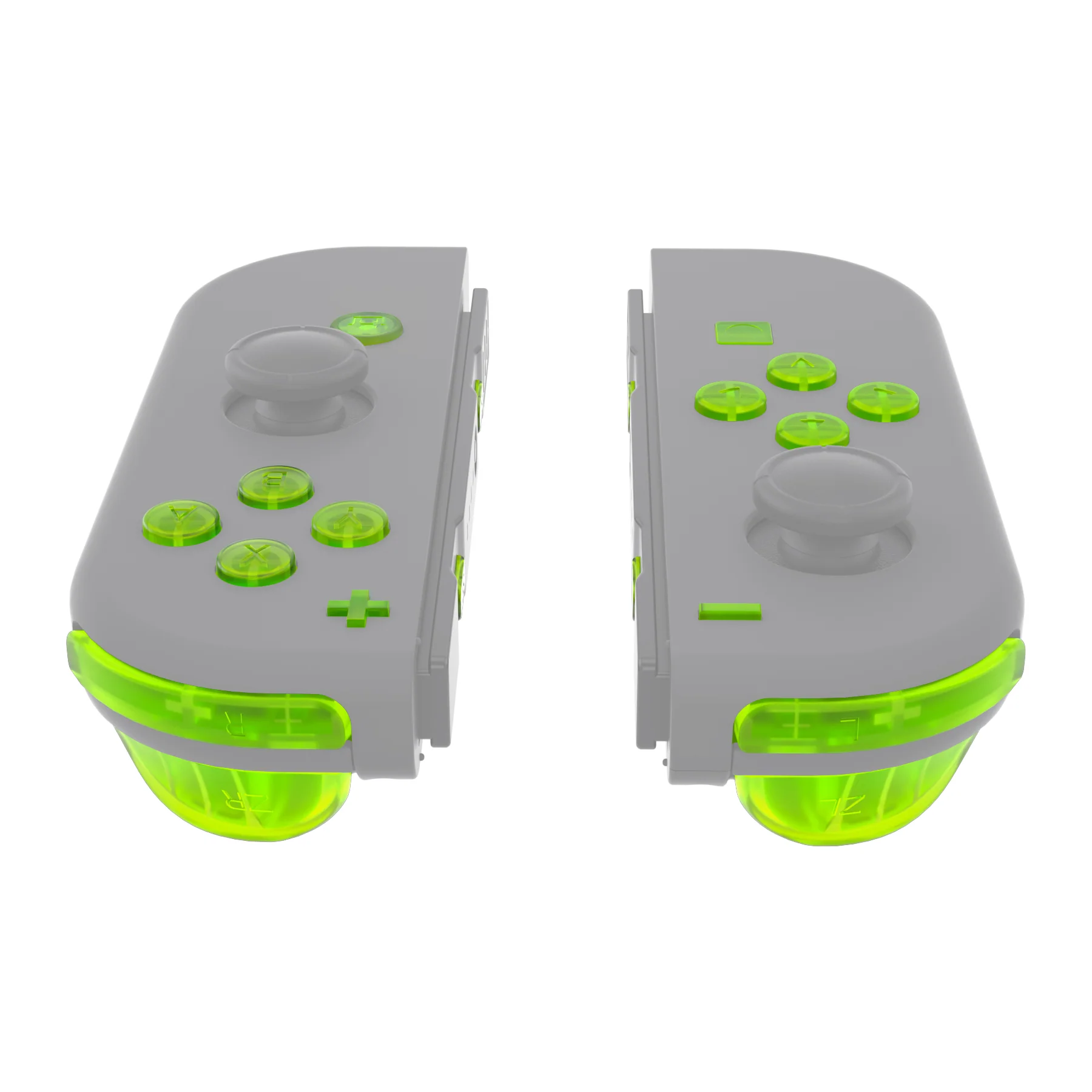 eXtremeRate Replacement Full Set Buttons for Joycon of NS Switch - Clear Lime Green - Image 4