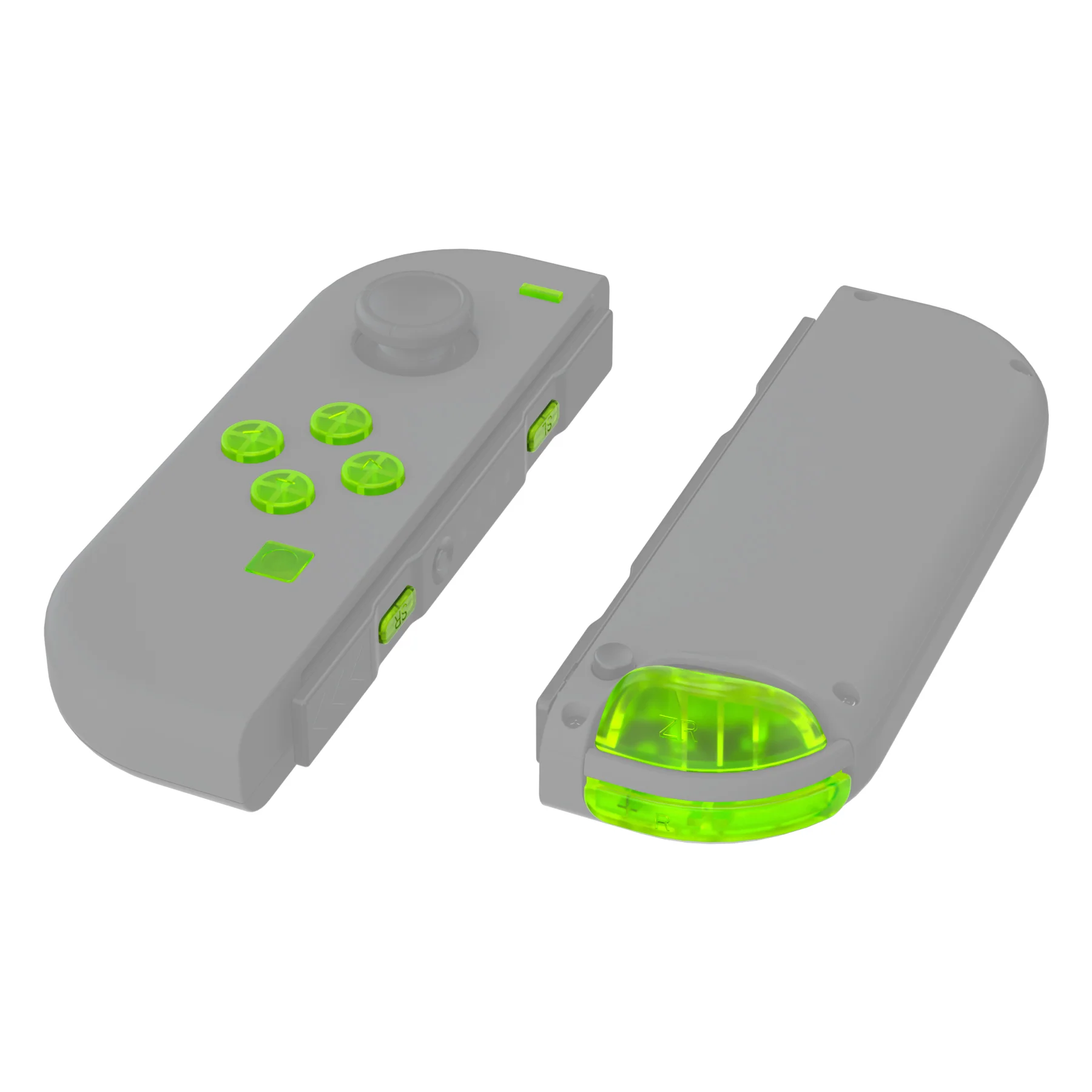 eXtremeRate Replacement Full Set Buttons for Joycon of NS Switch - Clear Lime Green - Image 5