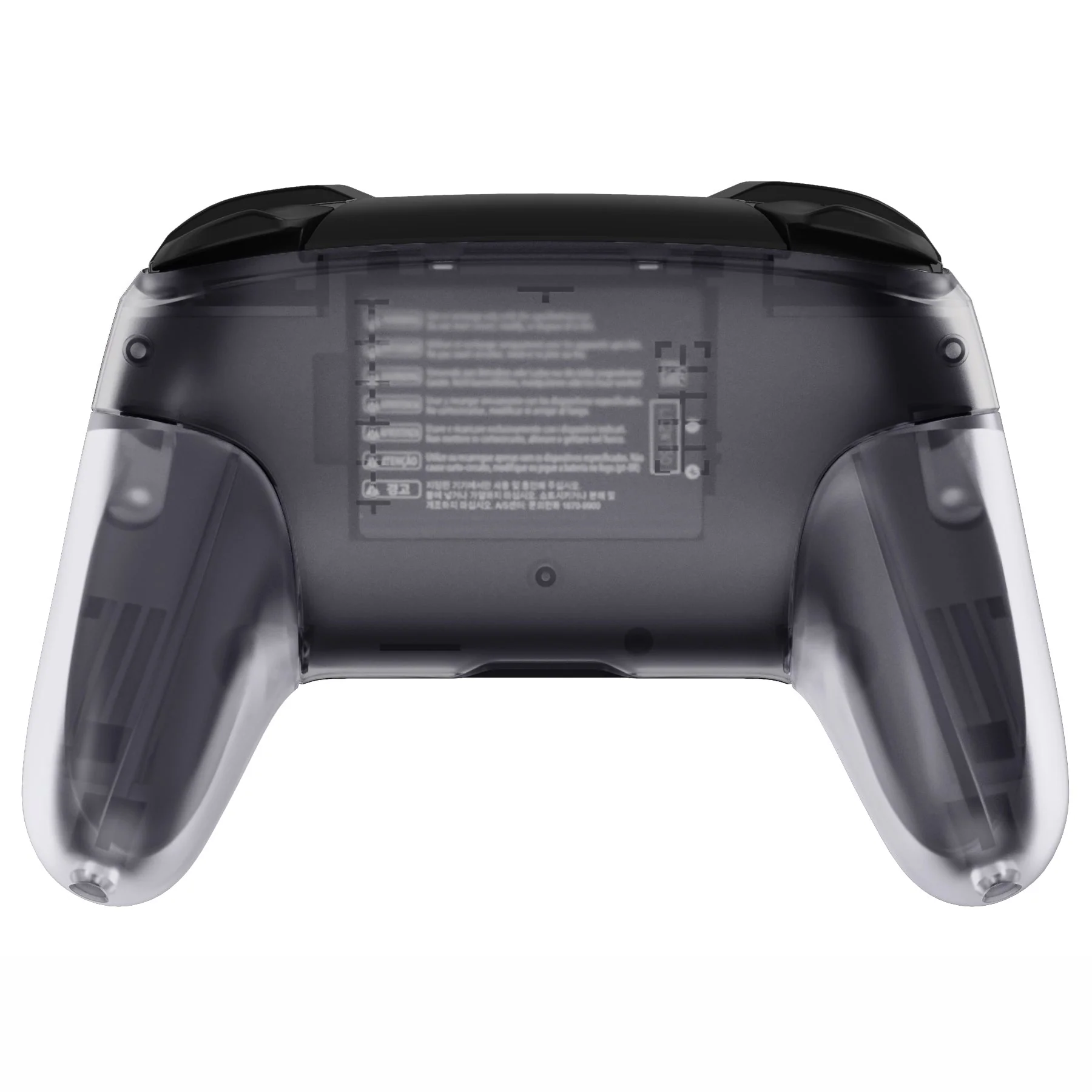 eXtremeRate Octagonal Gated Sticks Design Replacement Full Set Shell Faceplate Backplate Handles for Nintendo Switch Pro - Clear - Image 9