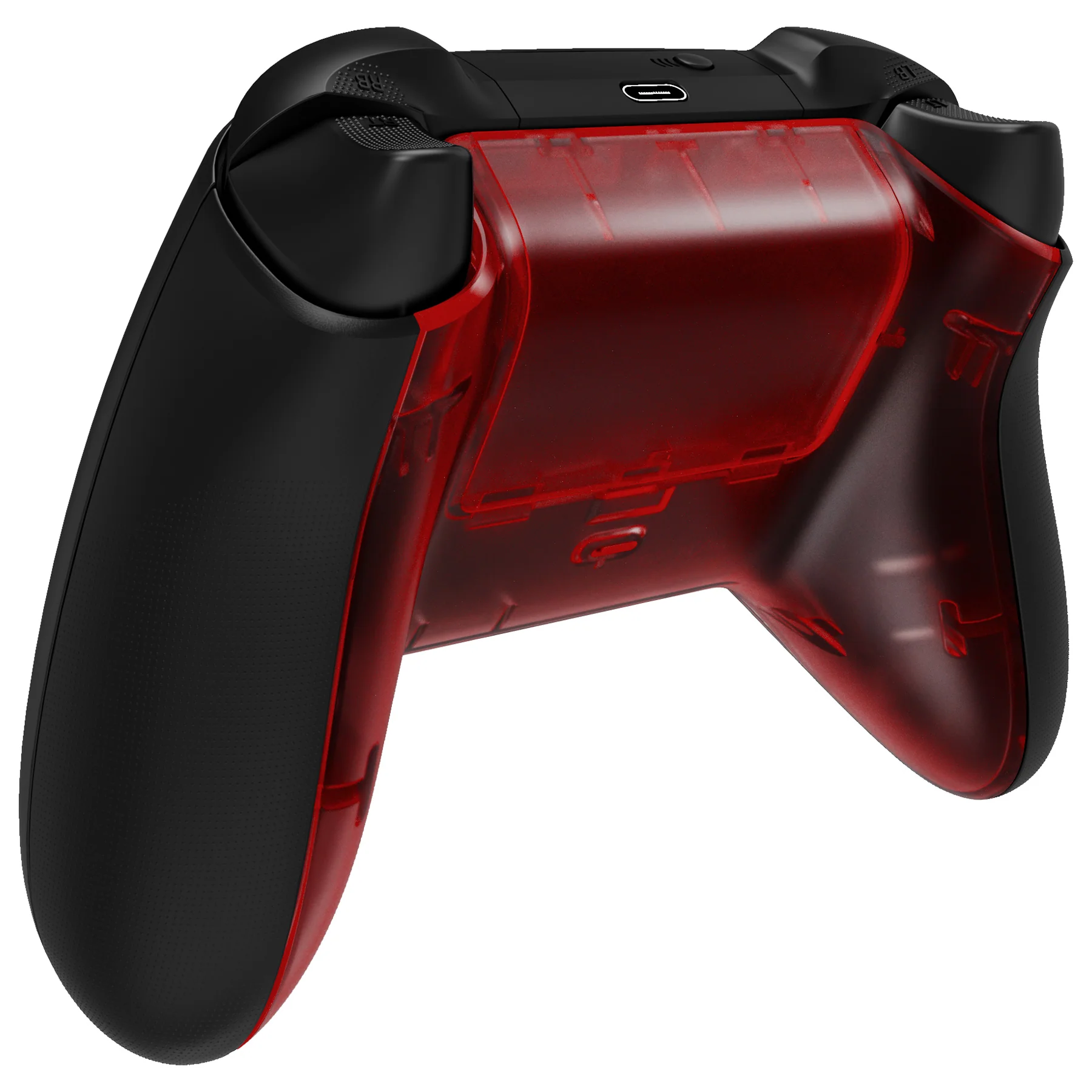 eXtremeRate Replacement Bottom Shell with Battery Cover for Xbox Series X & S Controller - Clear Red - Image 5