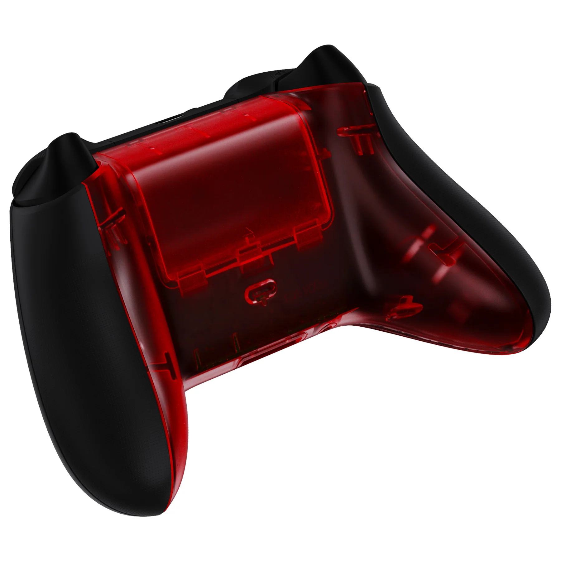 eXtremeRate Replacement Bottom Shell with Battery Cover for Xbox Series X & S Controller - Clear Red - Image 7